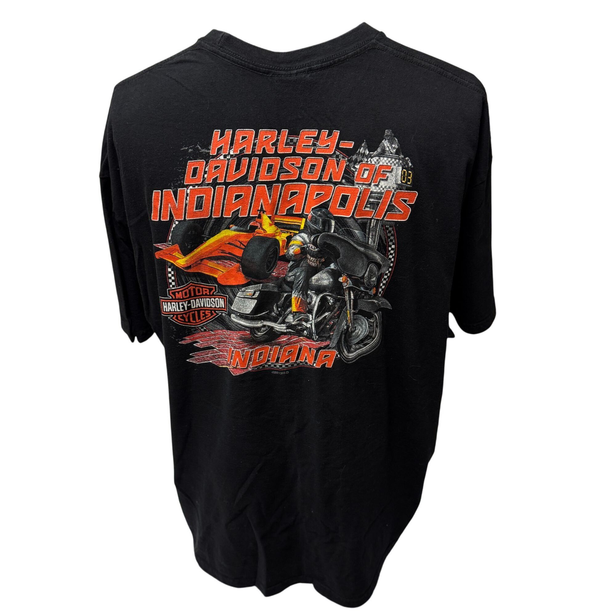 Harley Davidson HD SOARING EAGLE INDIANA RACE CAR Motorcycle Biker T Shirt Size US XXL / EU 58 / 5 - 4 Thumbnail
