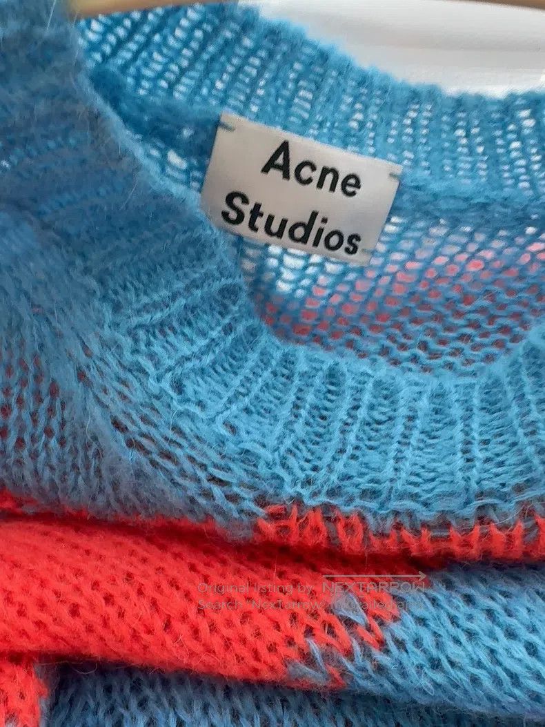 Acne Studios Acne Studios Asymmetrical Striped Distressed Sweater Size US XS / EU 42 / 0 - 2 Thumbnail