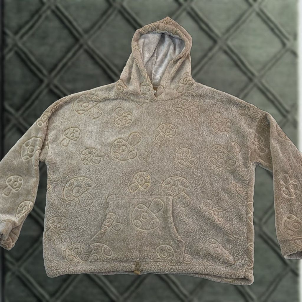Vintage Womens No Boundaries Hoodie 3XL Beige Light Weight AOP Mushroom Nature All Over Print Pullover Long Sleeve Elastic Waist Summer Women"} Size XXL / US 16-18 / IT 52-54 - 1 Thumbnail