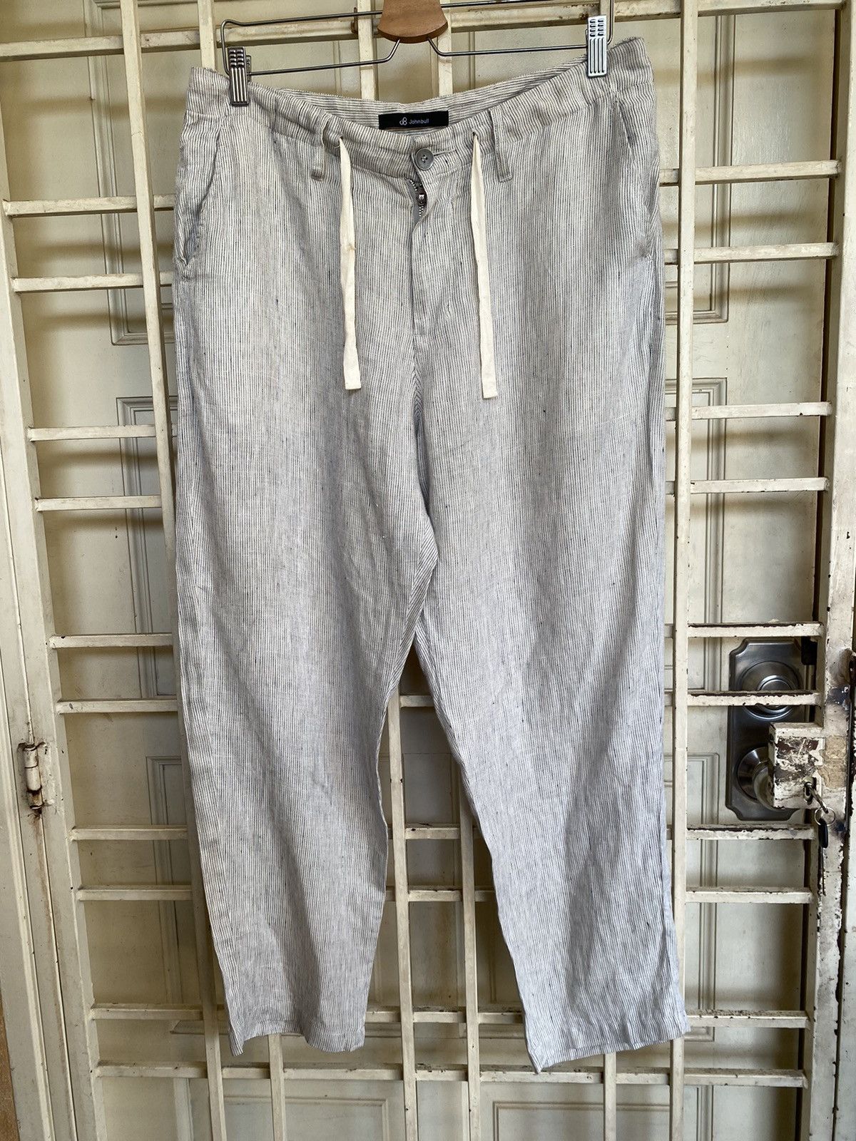 image of John Bull Johnbull Linen Pants in Old Off White, Men's (Size 33)