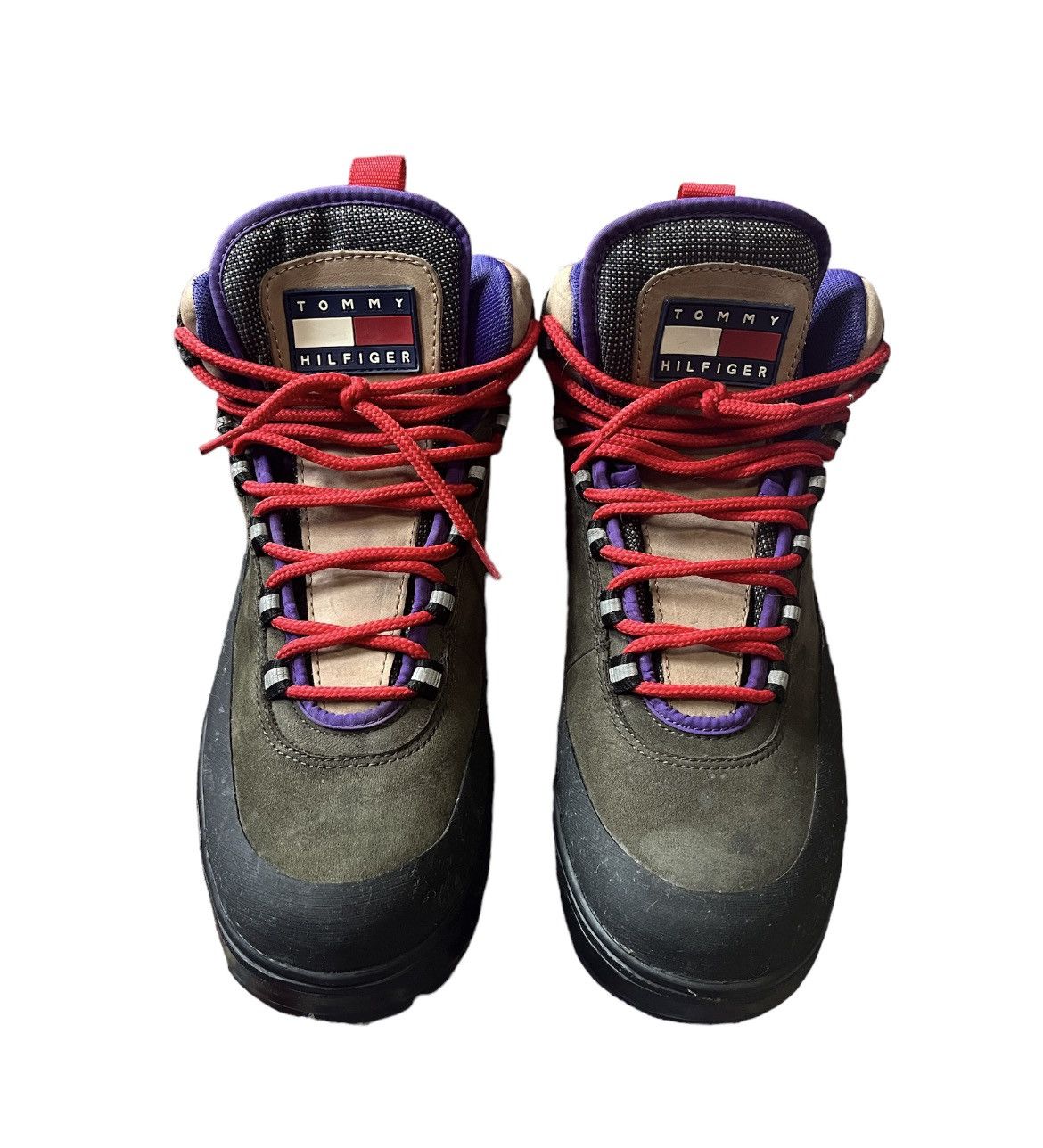 image of Tommy Hilfiger Vintage Olive 90's Y2K Hiking Boots, Men's (Size 10)