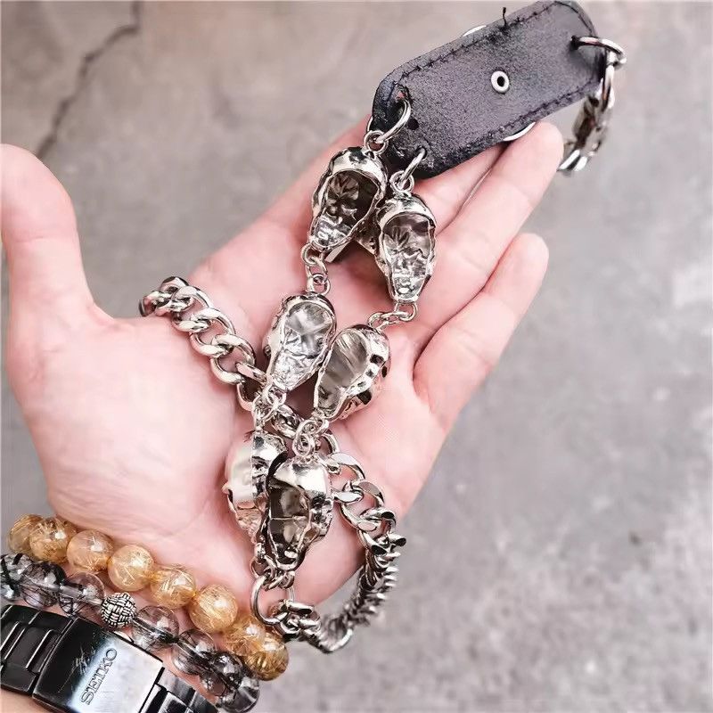 Other Skull Charm Gothic Rock Biker Wallet Chain Size ONE SIZE - 3 Thumbnail