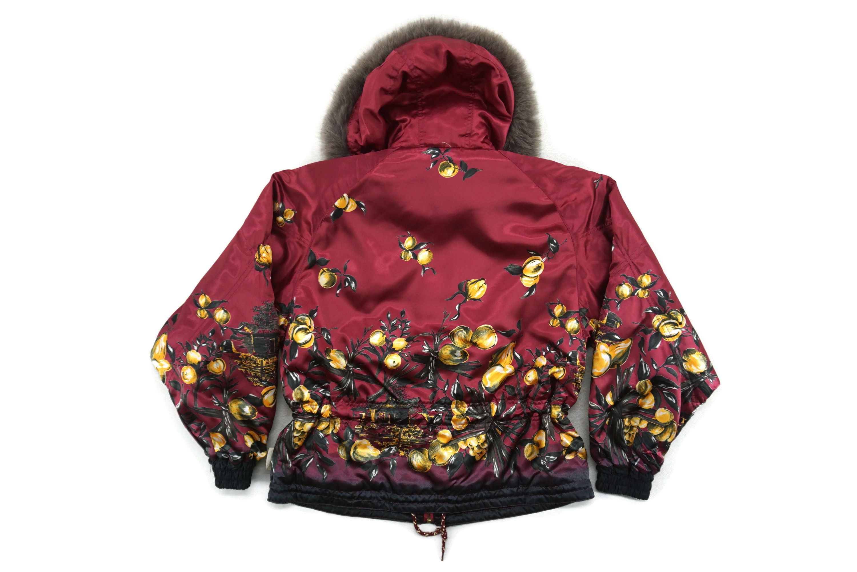 Japanese Brand Elbe Faux Fur Hooded Jacket Abstract Prints Japan Made Size S / US 4 / IT 40 - 3 Thumbnail