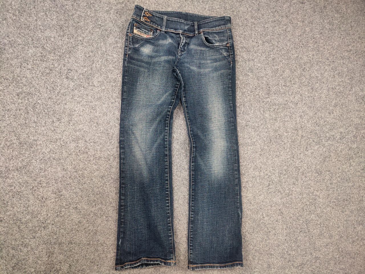 Diesel Vintage Diesel Belted low Rise jeans Flared bootcut Y2K Size 29" - 4 Thumbnail