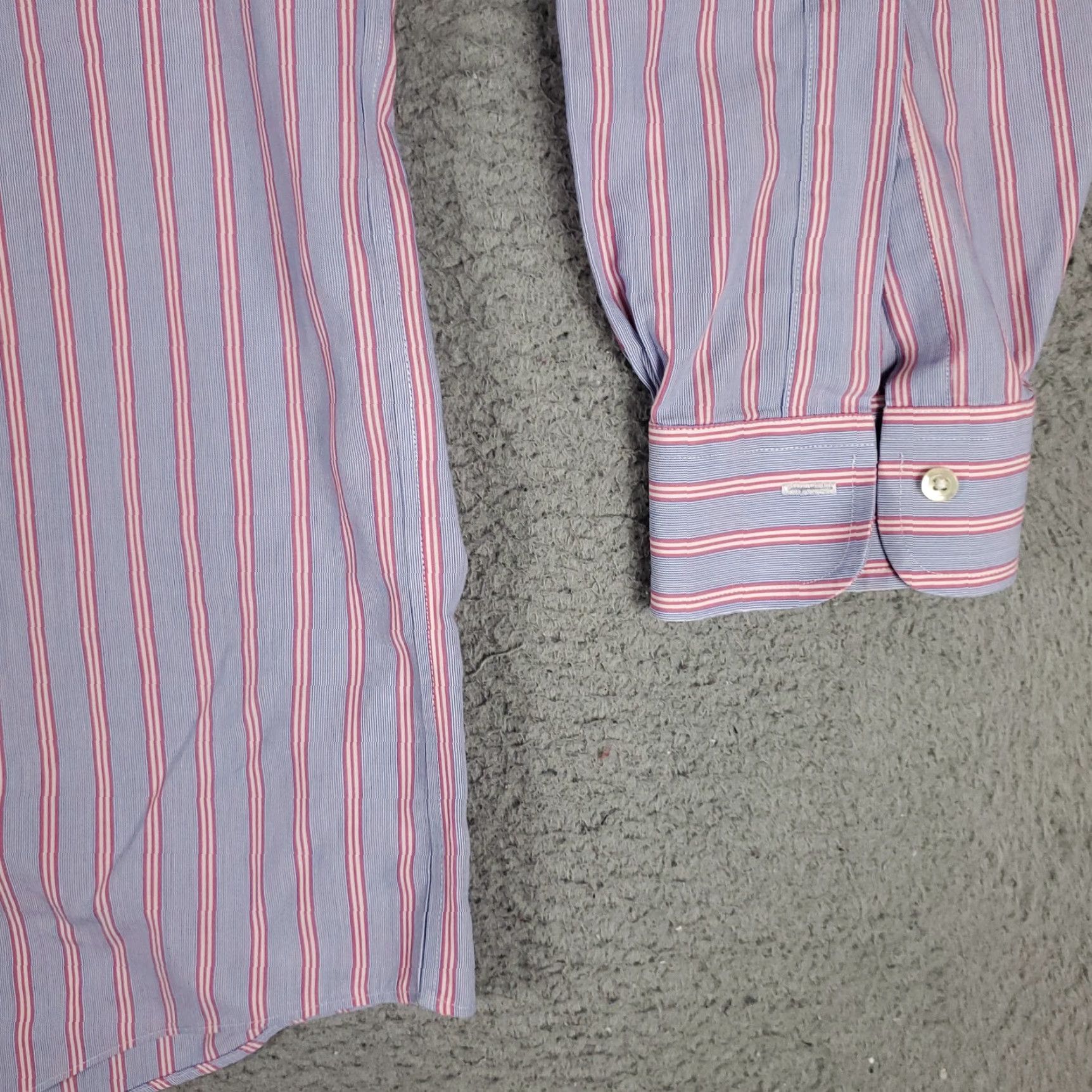 Brooks Brothers VINTAGE Brooks Brothers Shirt Mens 16.5 Blue Red Striped Dress Button Up Long Sleeve Regular Non-Iron Pockets Men's Size 42R - 4 Thumbnail