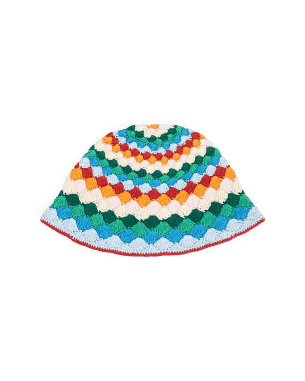 Casablanca o1mle0326 Size: M / Shell Striped Crochet Bucket Hat / Cap Size ONE SIZE - 2 Thumbnail