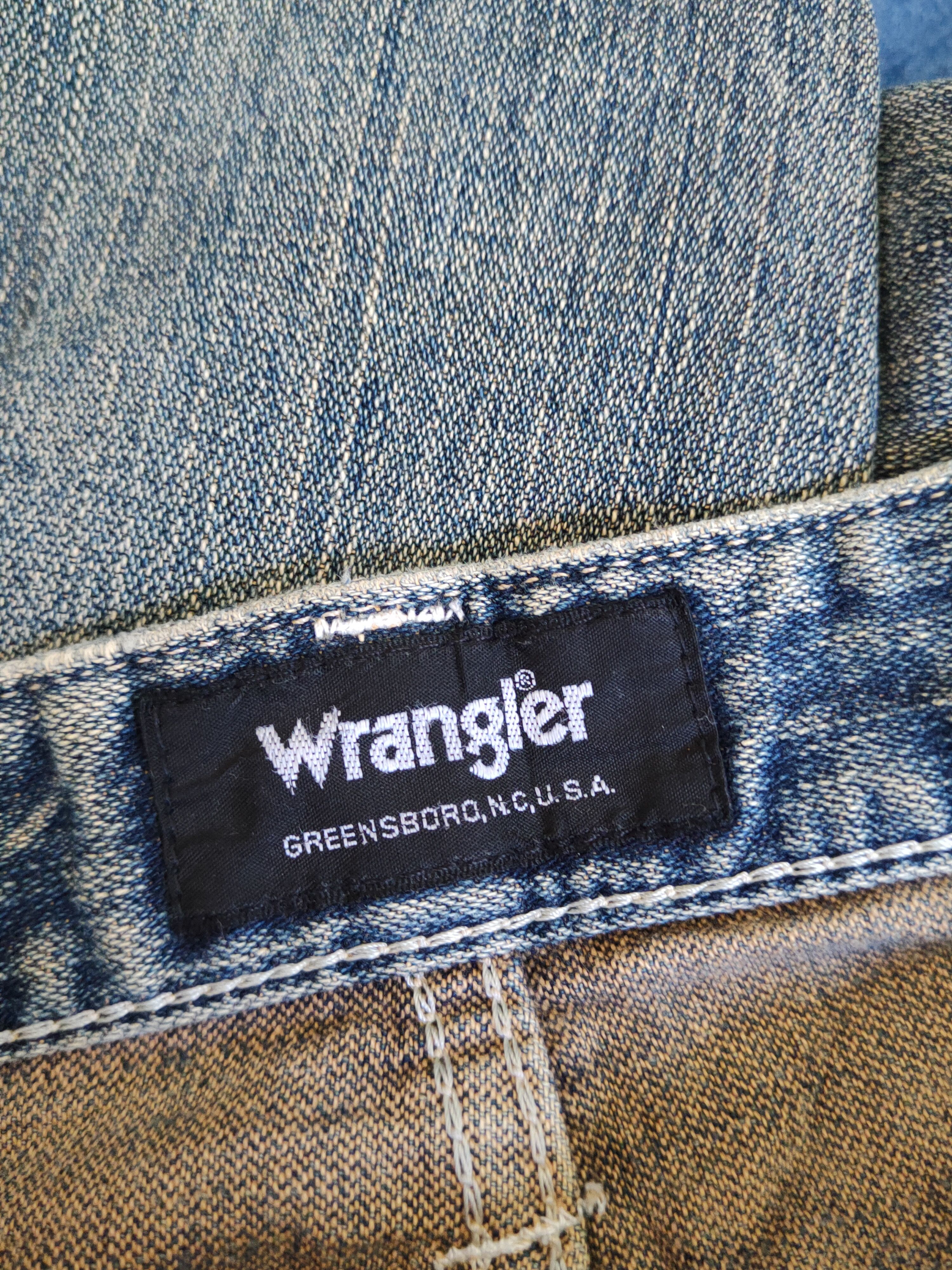 Japanese Brand Wrangler Dark Blue Faded Distressed Ripped Jeans #S1644 Size 30" / US 8 / IT 44 - 17 Thumbnail