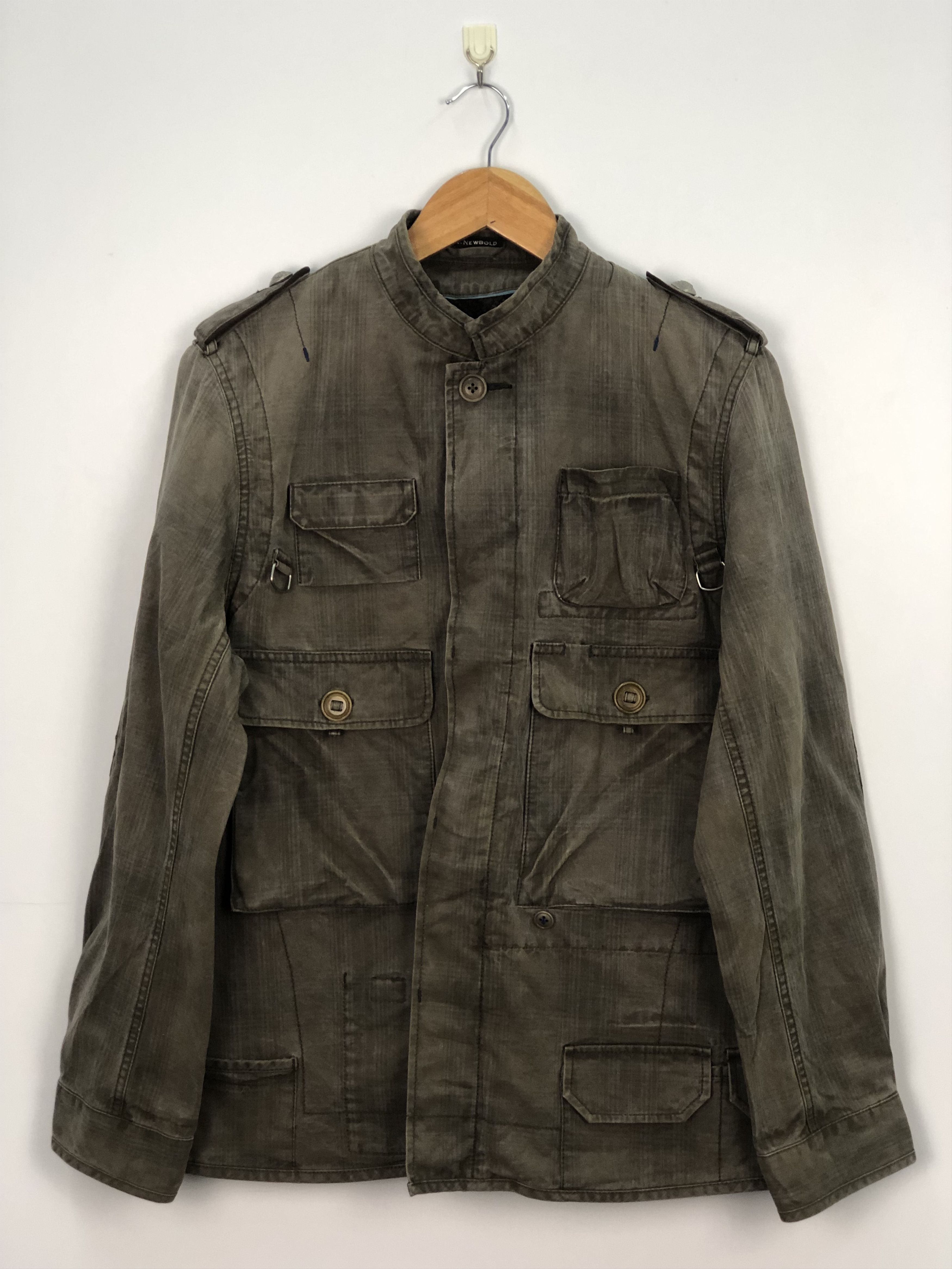 Freewheelers R.Newbold Faded Denim Multipocket Jacket J0166 Size US L / EU 52-54 / 3 - 1 Thumbnail