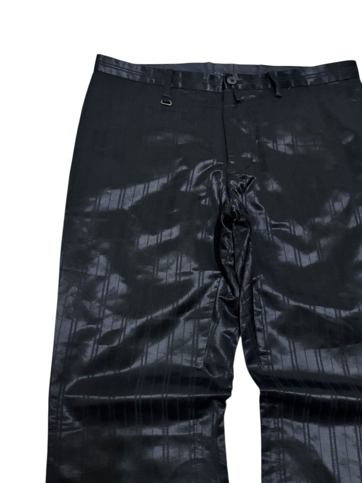 Tete Homme Vintage Tete Homme Black Glossy Flare Pants Bell Bottoms Size US 29 - 4 Thumbnail