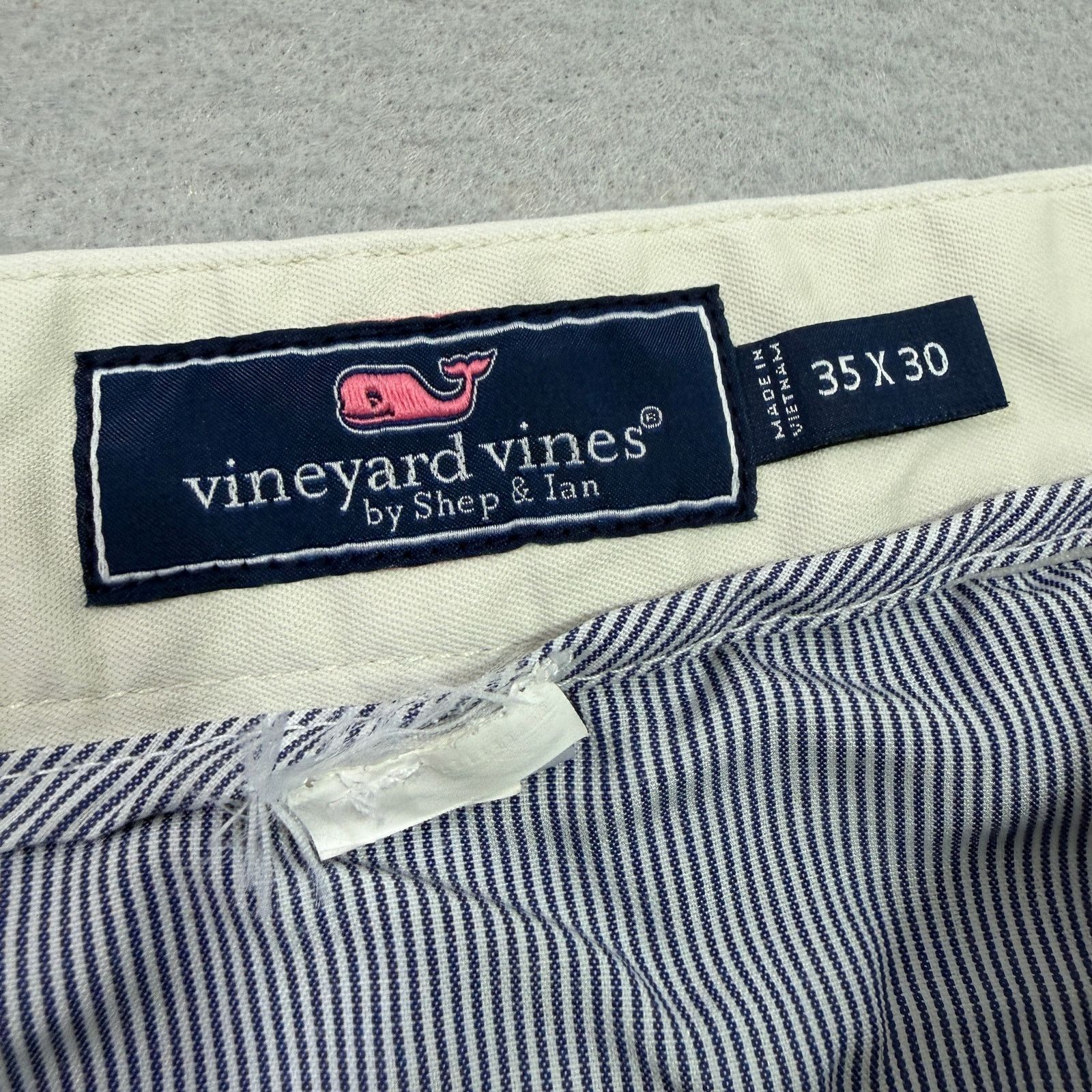 Vineyard Vines Vineyard vines Chino Pants Men's 35x30 Beige White Straight Size US 35 - 4 Thumbnail