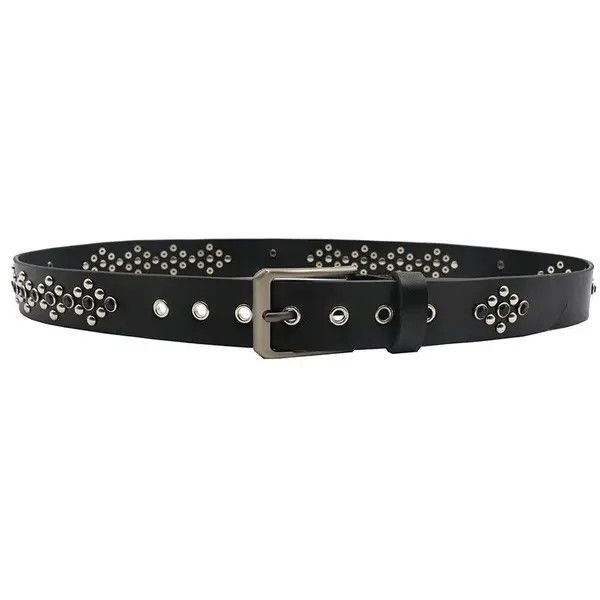 Japanese Brand Rivet Leather Pin Belt Size ONE SIZE - 3 Thumbnail