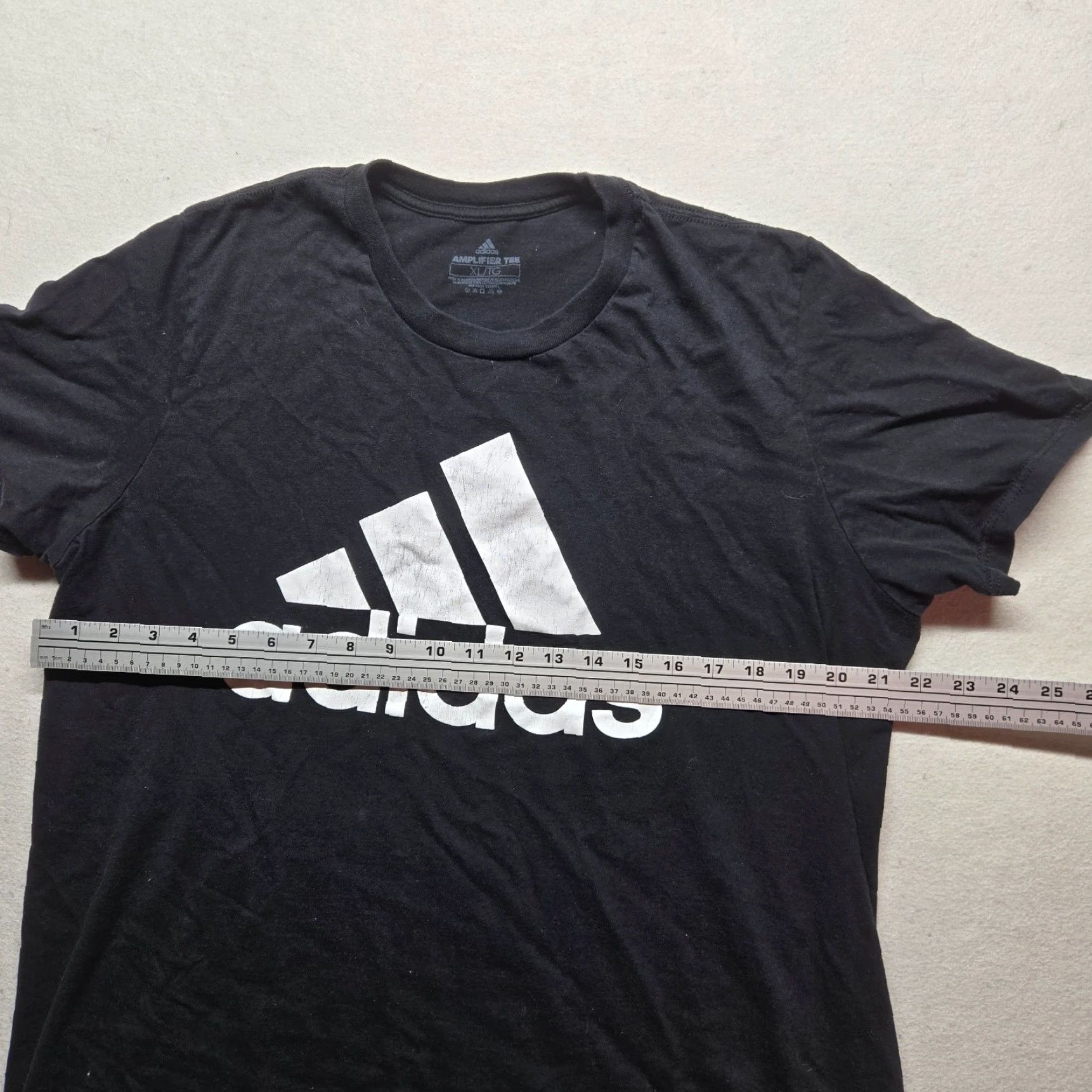Adidas ADIDAS Shirt Adult XL Black Cotton Crew Neck Logo Tee Short Sleeve Sports All Seasons Mens XL Size US XL / EU 56 / 4 - 4 Thumbnail