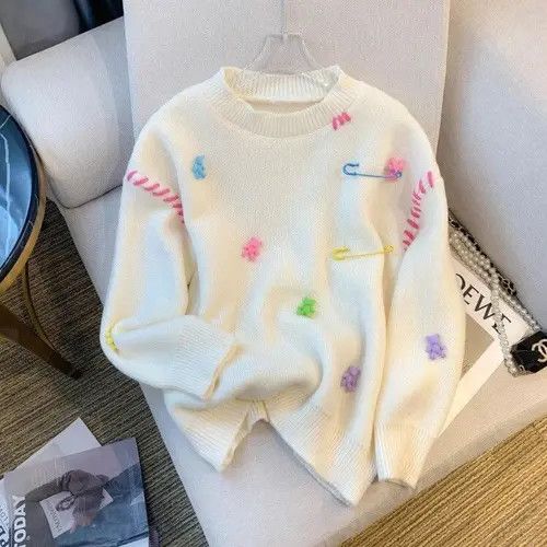 Japanese Brand Stylish Korean Kawaii Sweater Women Autumn Size ONE SIZE - 1 Thumbnail