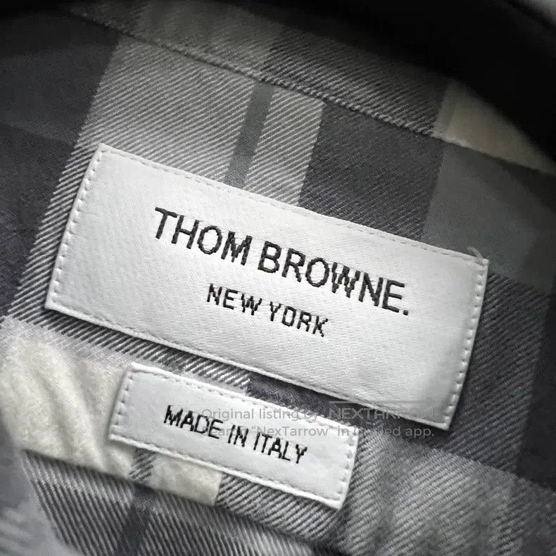Thom Browne Thom Browne Gray checkered long-sleeve shirt Size US XS / EU 42 / 0 - 6 Thumbnail