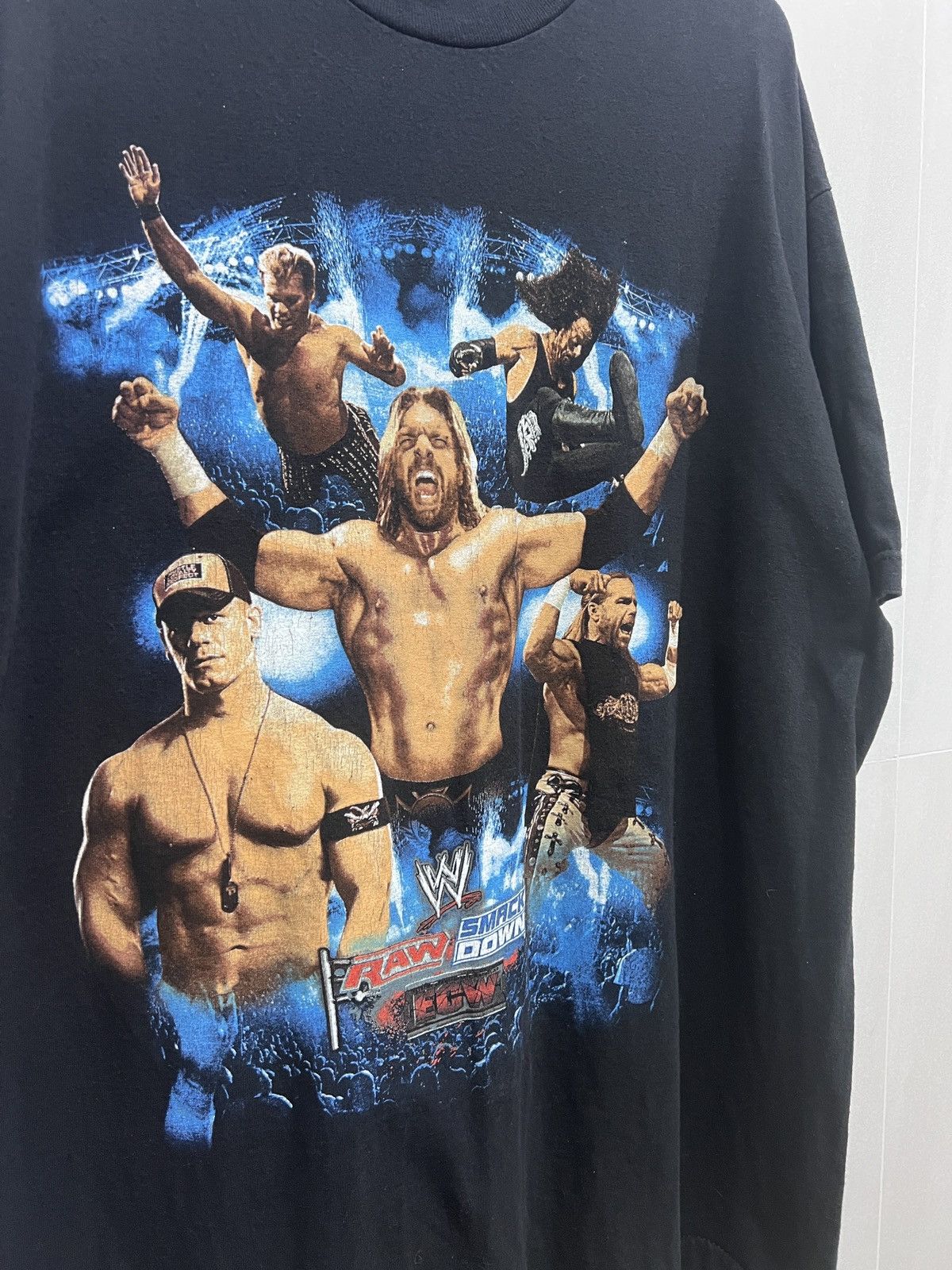 WCW/nWo × WWE × WWF Vintage Y2K Smack Down Raw Wrestling Promo Tee XL ECW Size US XL / EU 56 / 4 - 1 Thumbnail