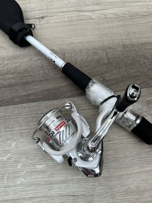 Supreme Supreme Daiwa DV1 Fishing Rod + Reel White Red Box Logo