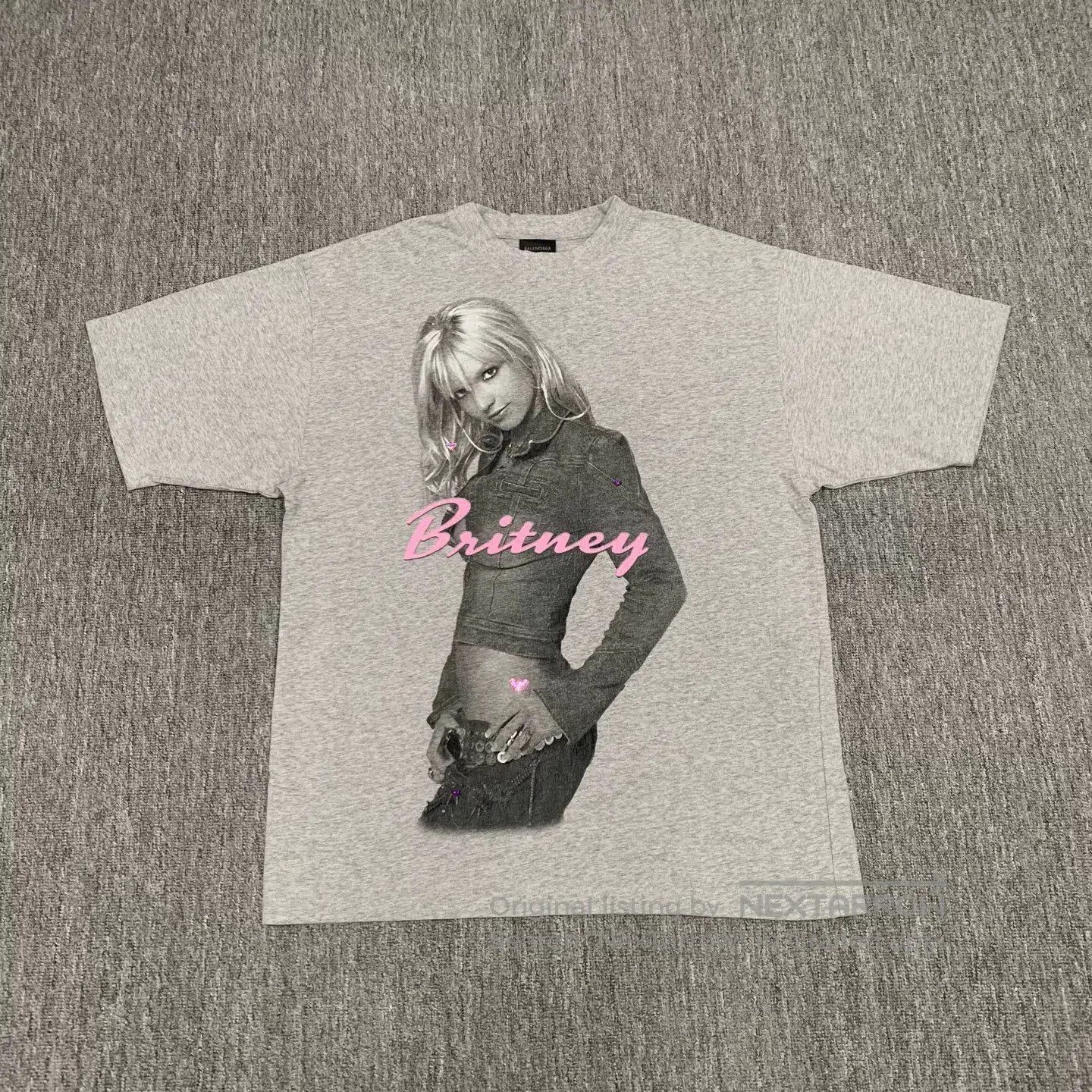 Balenciaga Balenciaga Britney Portrait Short Sleeve Shirt. Size XS / US 0-2 / IT 36-38 - 1 Thumbnail