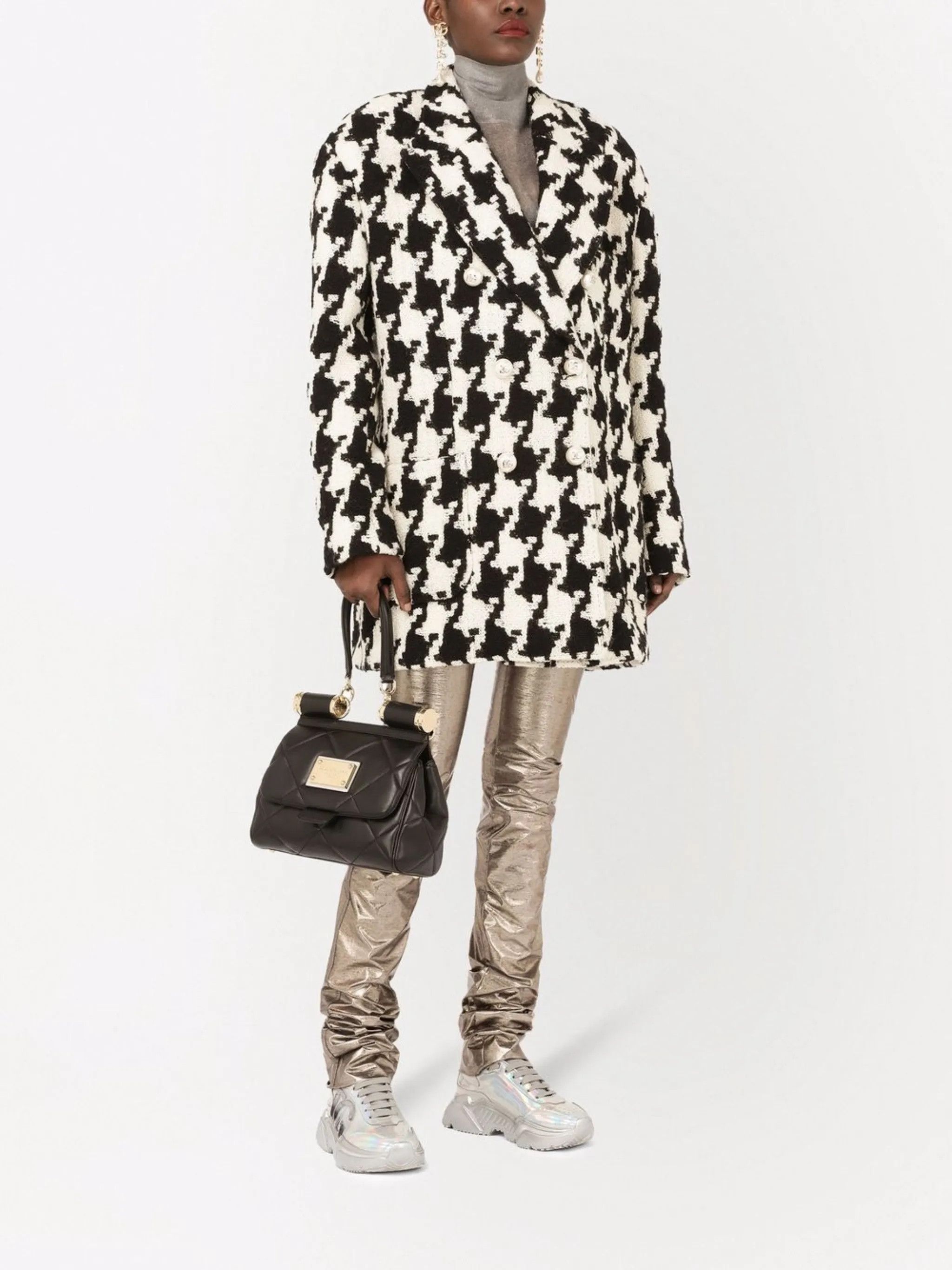 Dolce & Gabbana o1y0825 Coat in Black/White Size XS / US 0-2 / IT 36-38 - 5 Thumbnail