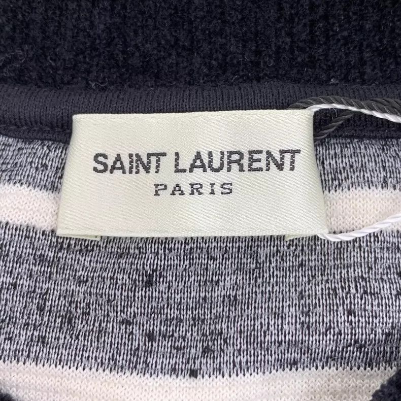 Saint Laurent Paris Saint Laurent Striped Logo Long Sleeve Sweater-2507 Size US S / EU 44-46 / 1 - 3 Thumbnail