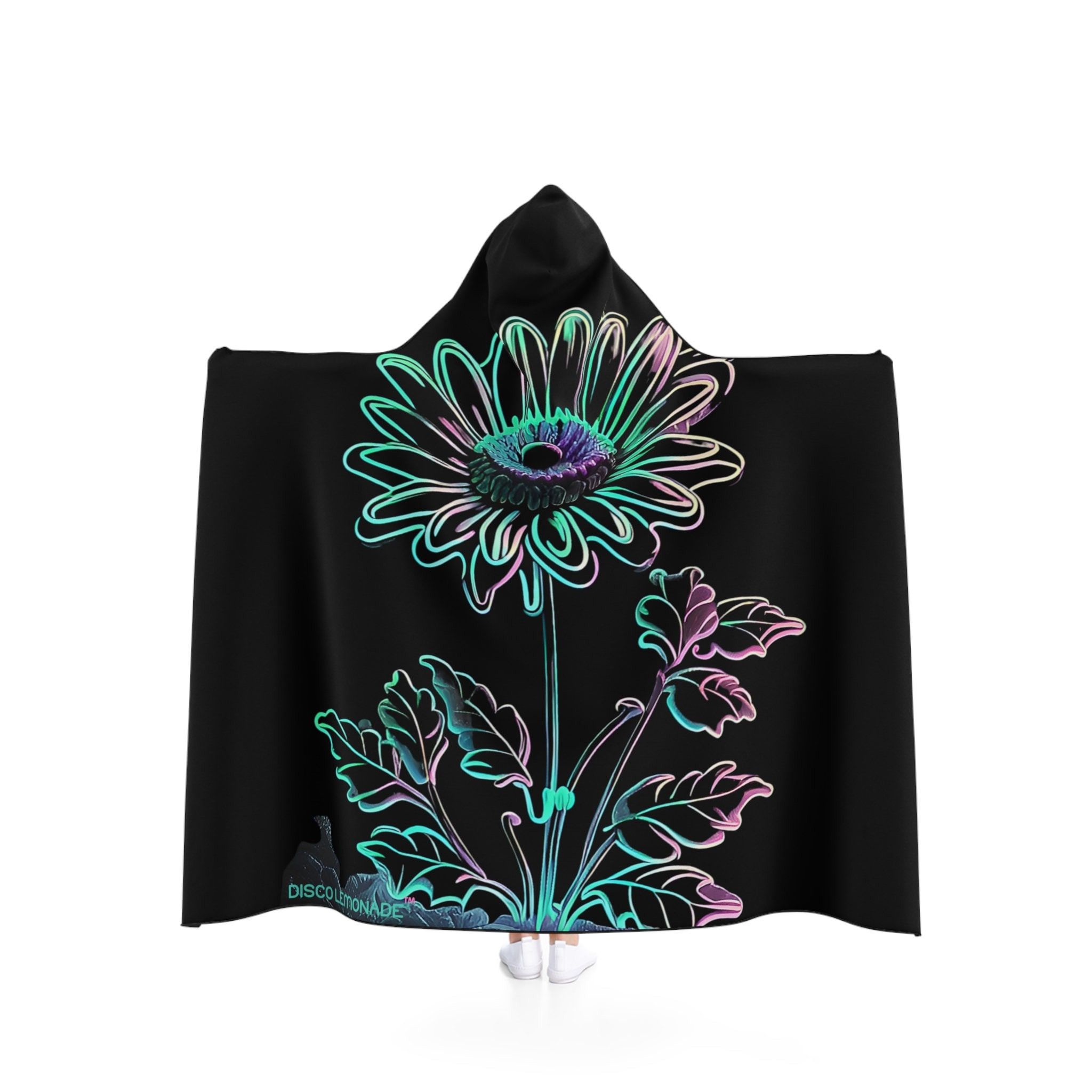 image of Disco Lemonade, Neon Daisy, Hooded Cloak, Rave Blanket, Women's
