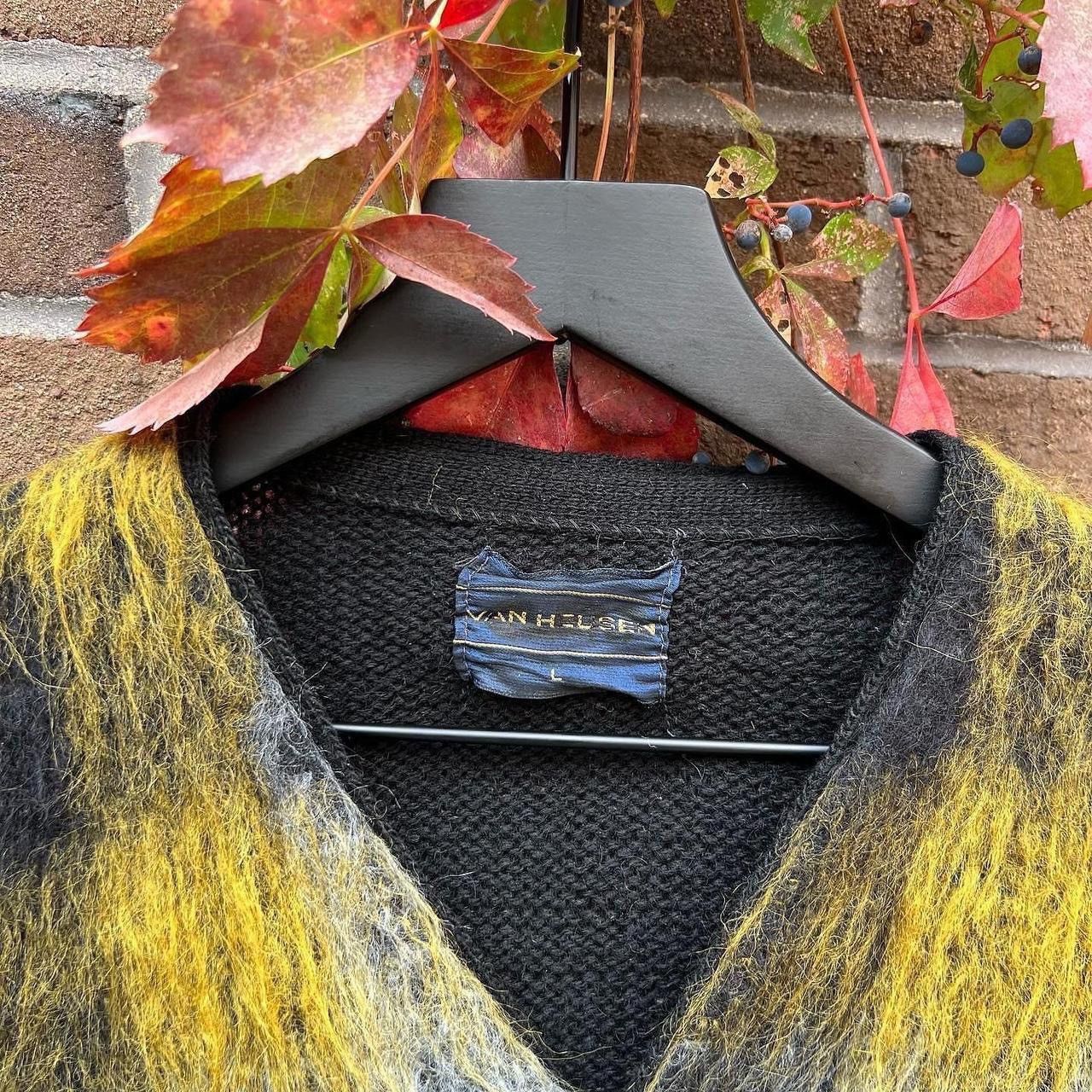 Rare Vintage 60s Mohair Cardigan • Van Heusen • Size L