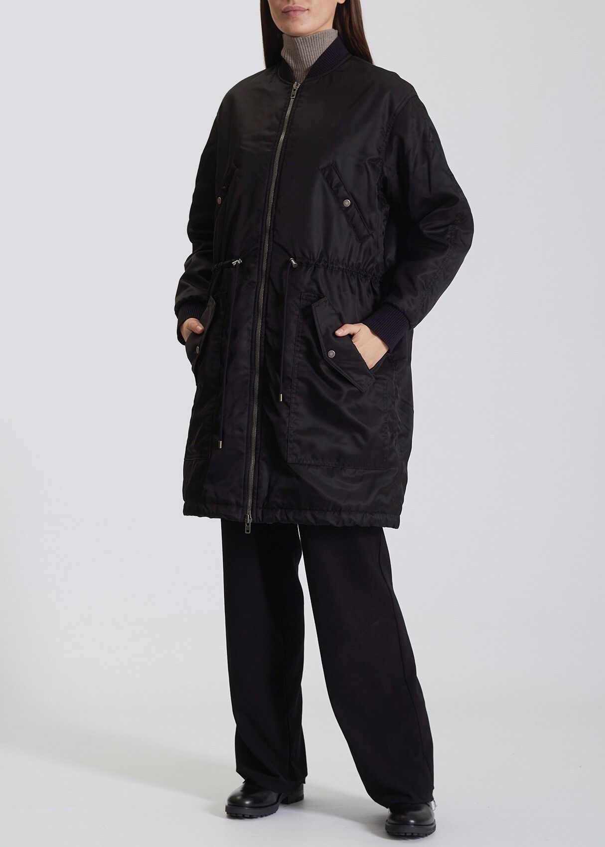 Kenzo Paris Parka Jacket Womens Full ZIp Coat Long bomber