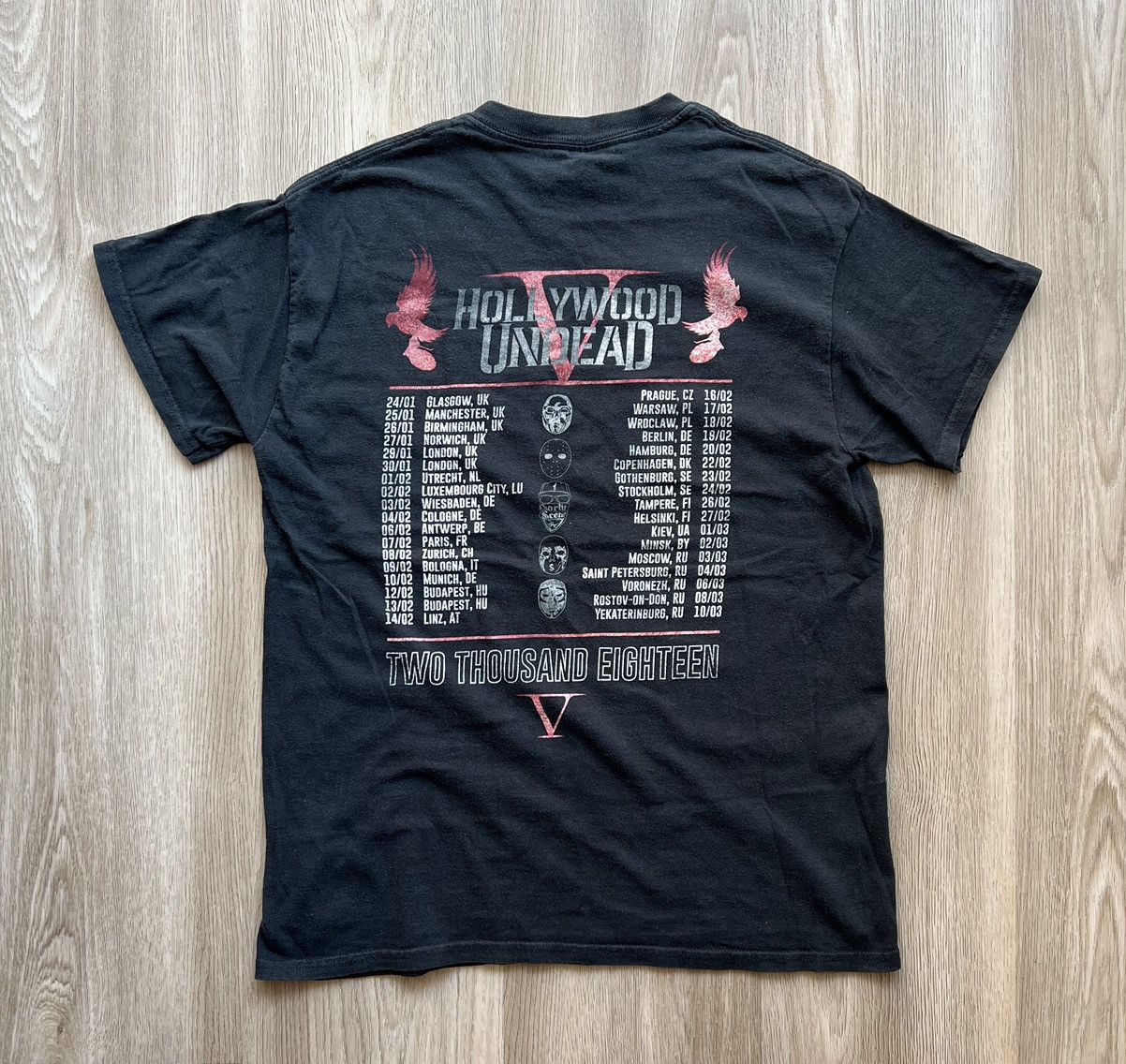 Band Tees × Vintage Vintage 2001-03 Hollywood Undead Tour T-Shirt tee Size US M / EU 48-50 / 2 - 4 Thumbnail