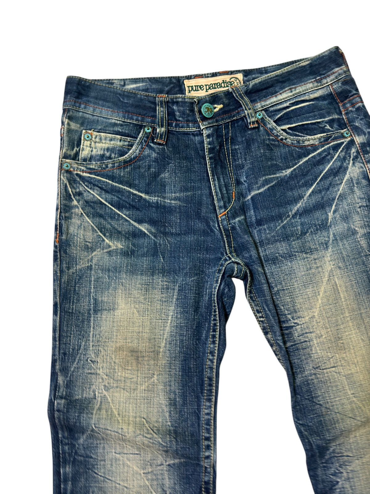 Hysteric Glamour × Japanese Brand × Seditionaries Flared PURE PARADISE Seditionaries Mud Wash Claw Mark Design Size US 30 / EU 46 - 4 Thumbnail