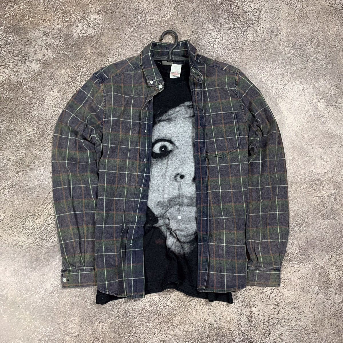 Vintage Vintage 90s Grunge Plaid Shirt Graphic Print Oversized M Size US M / EU 48-50 / 2 - 1 Thumbnail