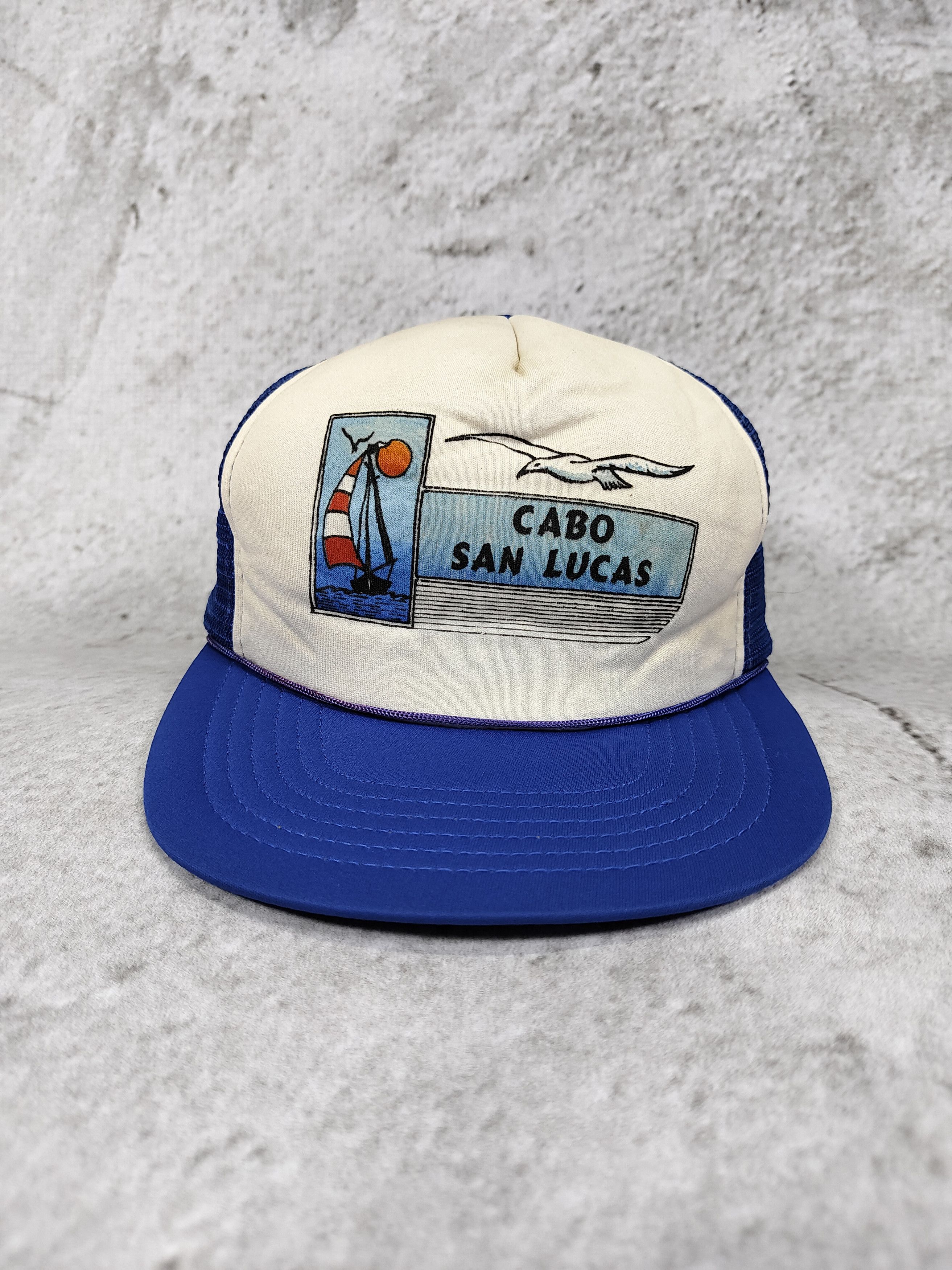 Vintage 80s Cabo San Lucas🌴Sailing Graphic Trucker Hat Size ONE SIZE - 1 Thumbnail