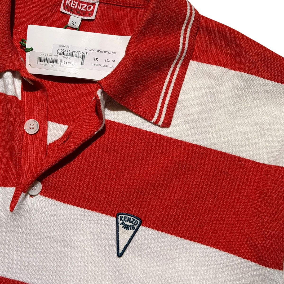Kenzo $465 knit logo polo shirt Size US XL / EU 56 / 4 - 2 Thumbnail