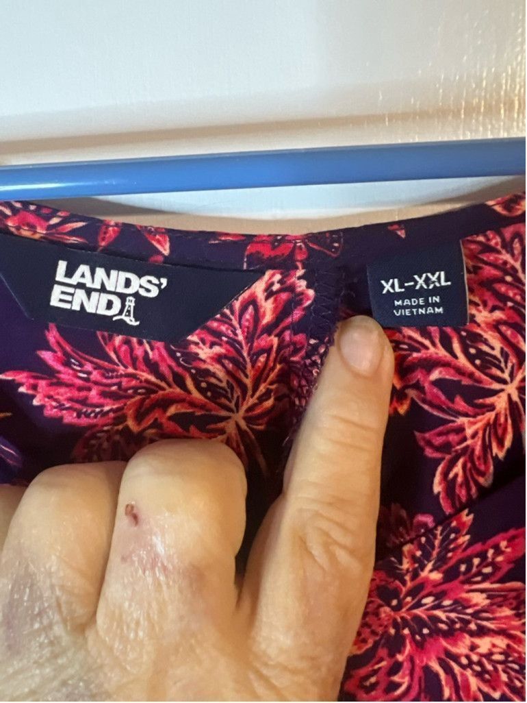 Lands' End Women's Lands' End Purple Floral Dress Size XL-XXL Size XL / US 12-14 / IT 48-50 - 3 Thumbnail