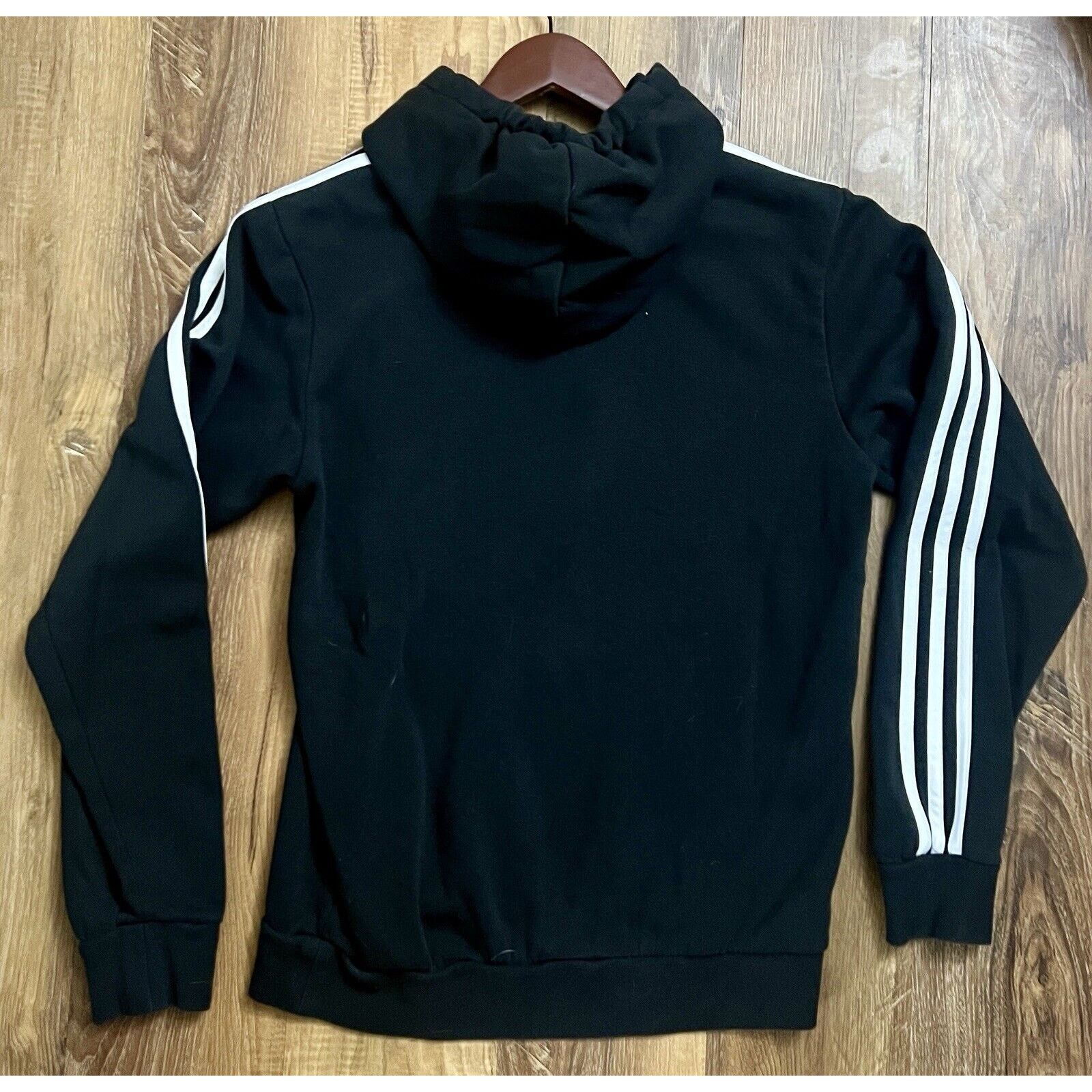 Adidas Adidas Sweatshirt Hoodie Black 3-Stripe Logo Stitched Women Size S / US 4 / IT 40 - 2 Thumbnail