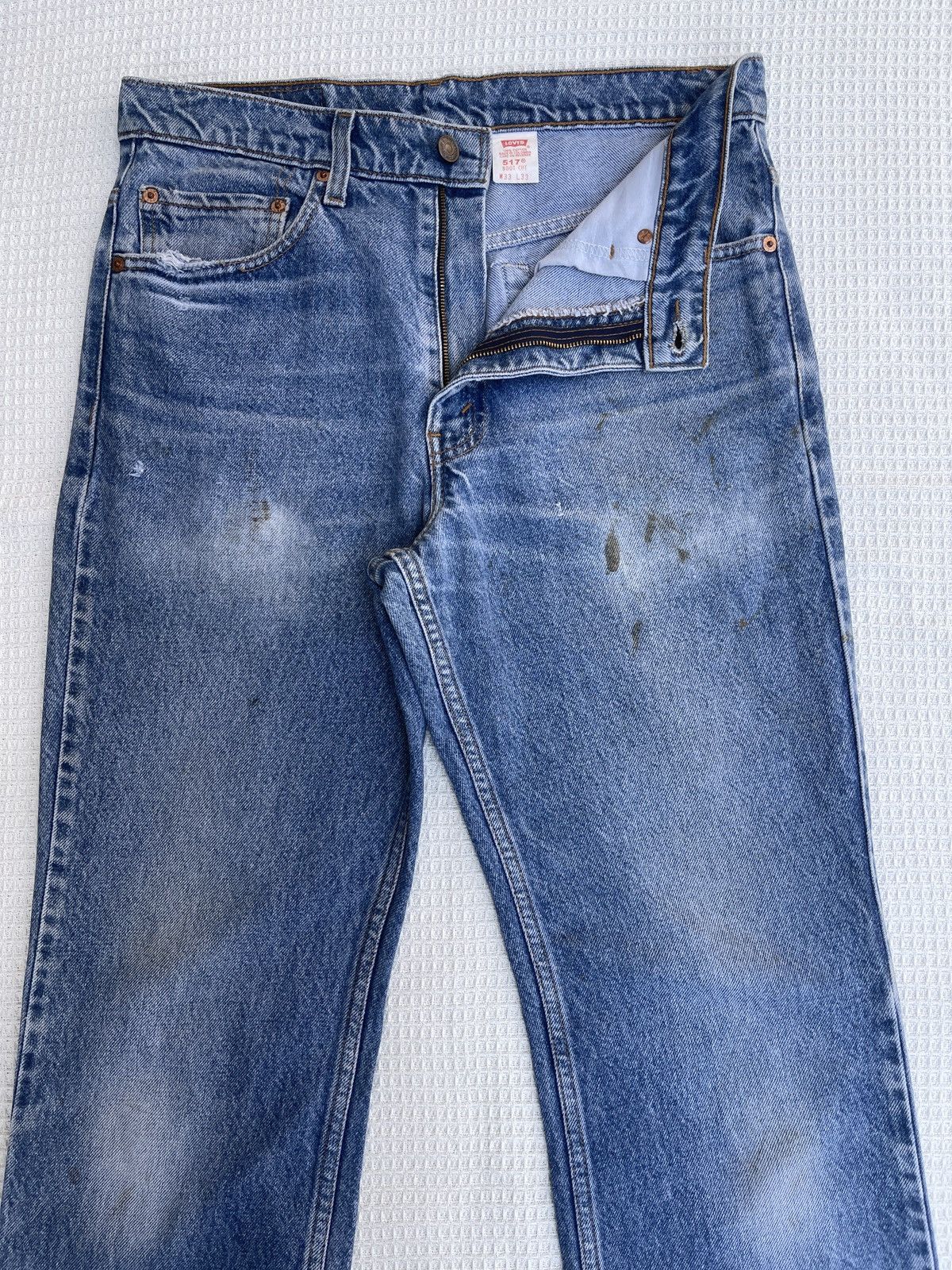 Levi's Rare🔥Vtg 90s Levis 517 Boot Cut Light Wash Jeans Size US 33 - 5 Thumbnail