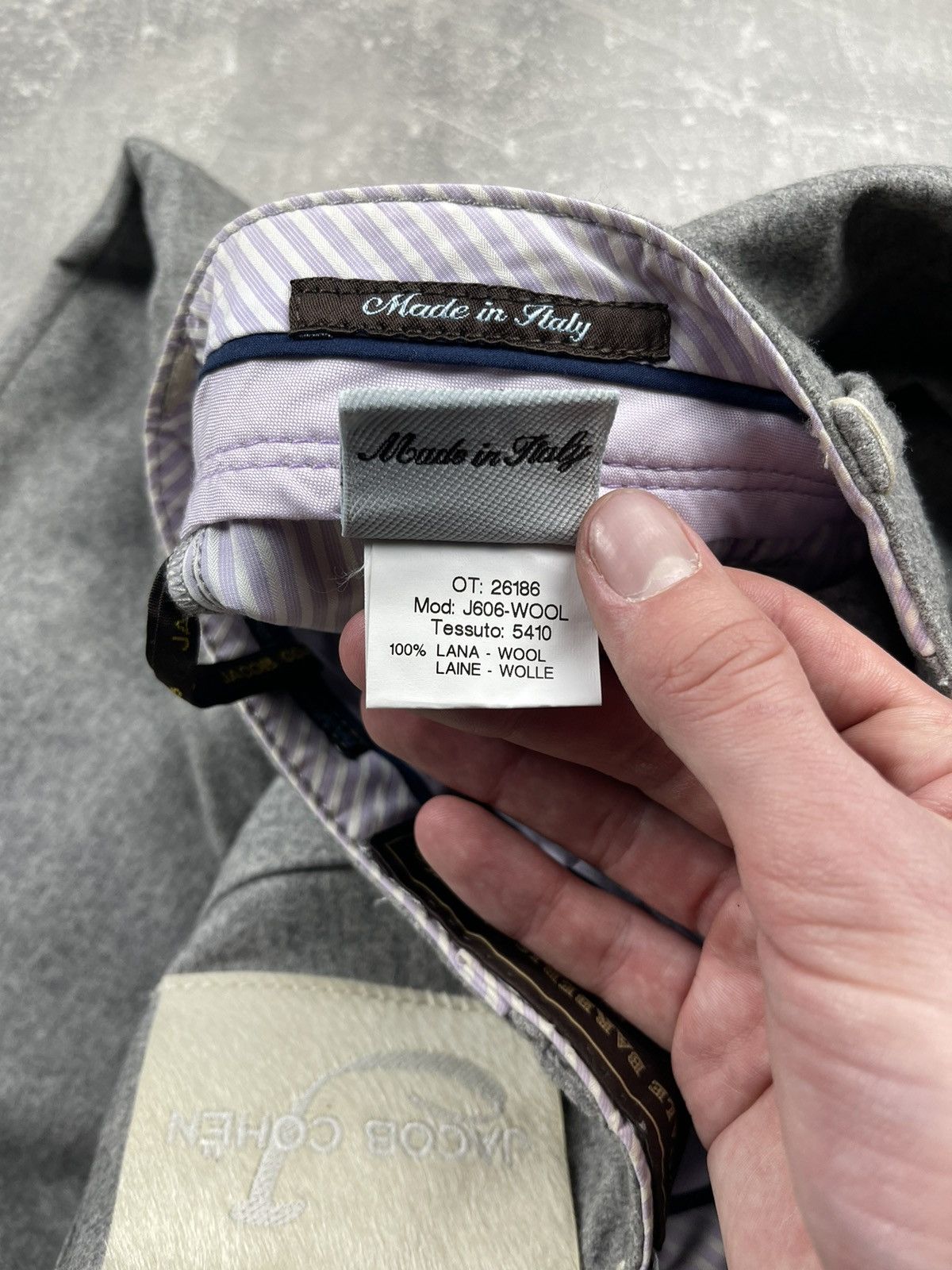 Jacob Cohen Jacob Cohen J606 Luxury Classic Edition Gray Wool Pants Size US 31 - 13 Thumbnail