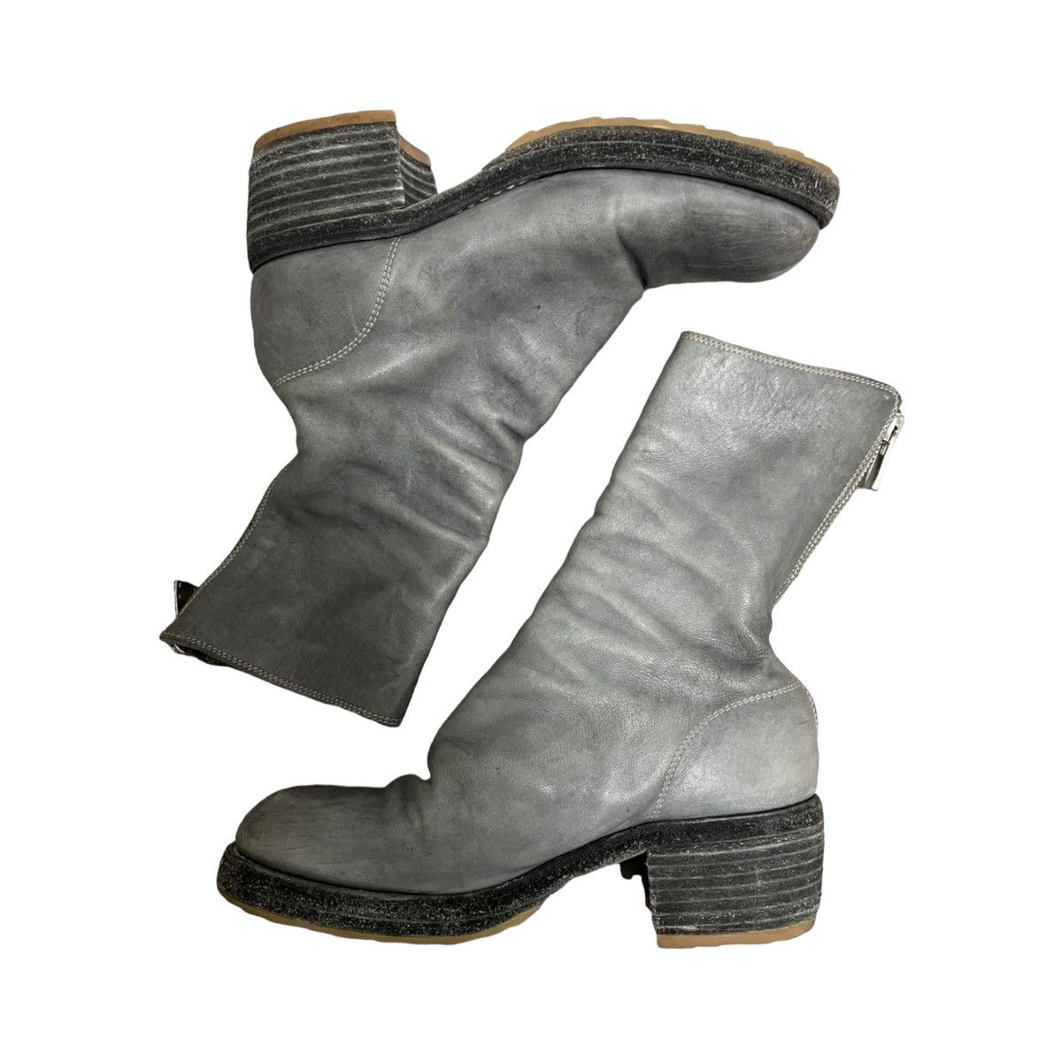 image of Guidi 788Z Back Zip Boots in Grey, Men's (Size 6)