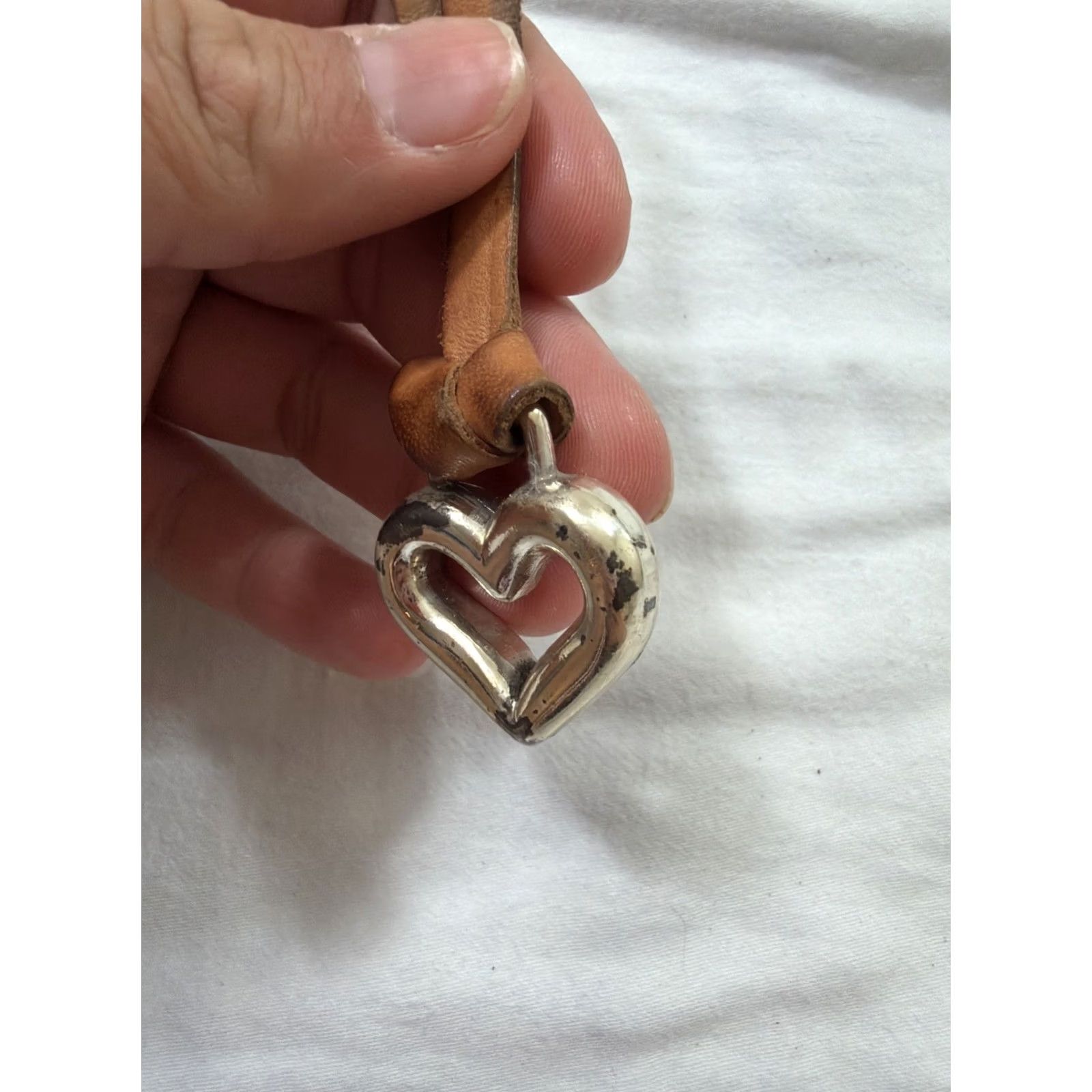 Brighton BRIGHTON Brown Leather Replacement Heart Loop Strap Purse Bag Charm Key Fob Unisex Adult? Keys Bag Charm Size ONE SIZE - 7 Thumbnail