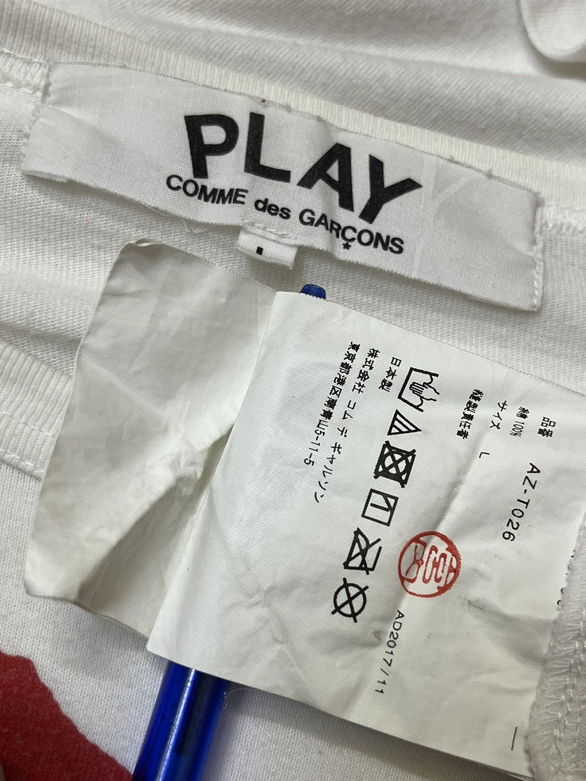 Comme des Garcons PLAY ICONIC🔥PLAY COMME DES GARCONS CDG RED HEART TEE SHIRT Size US M / EU 48-50 / 2 - 8 Thumbnail