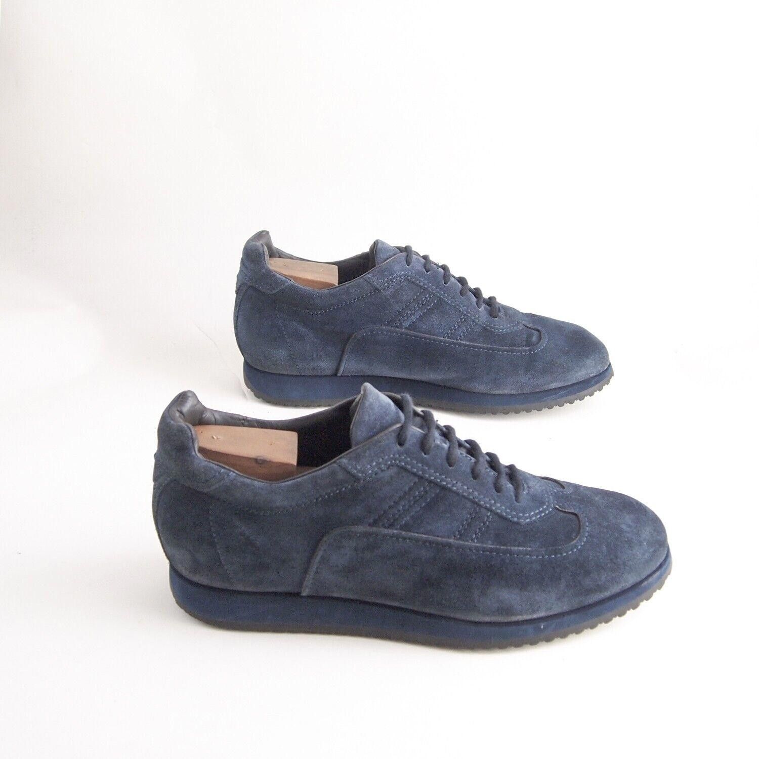 Santoni Santoni Low Top Sneakers Blue Suede Mens US 10.5 EU 43.5 Size US 10.5 / EU 43-44 - 4 Thumbnail