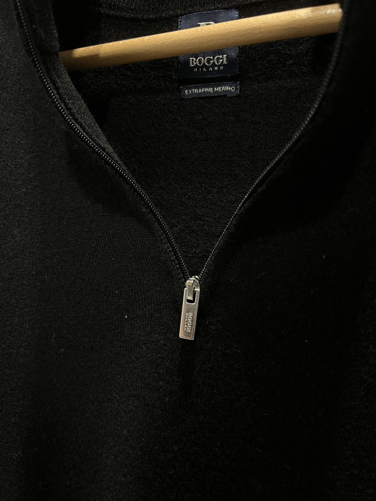 Boggi Boggi Milano Men’s Black Wool Crewneck Jumper Medium Size US M / EU 48-50 / 2 - 9 Thumbnail