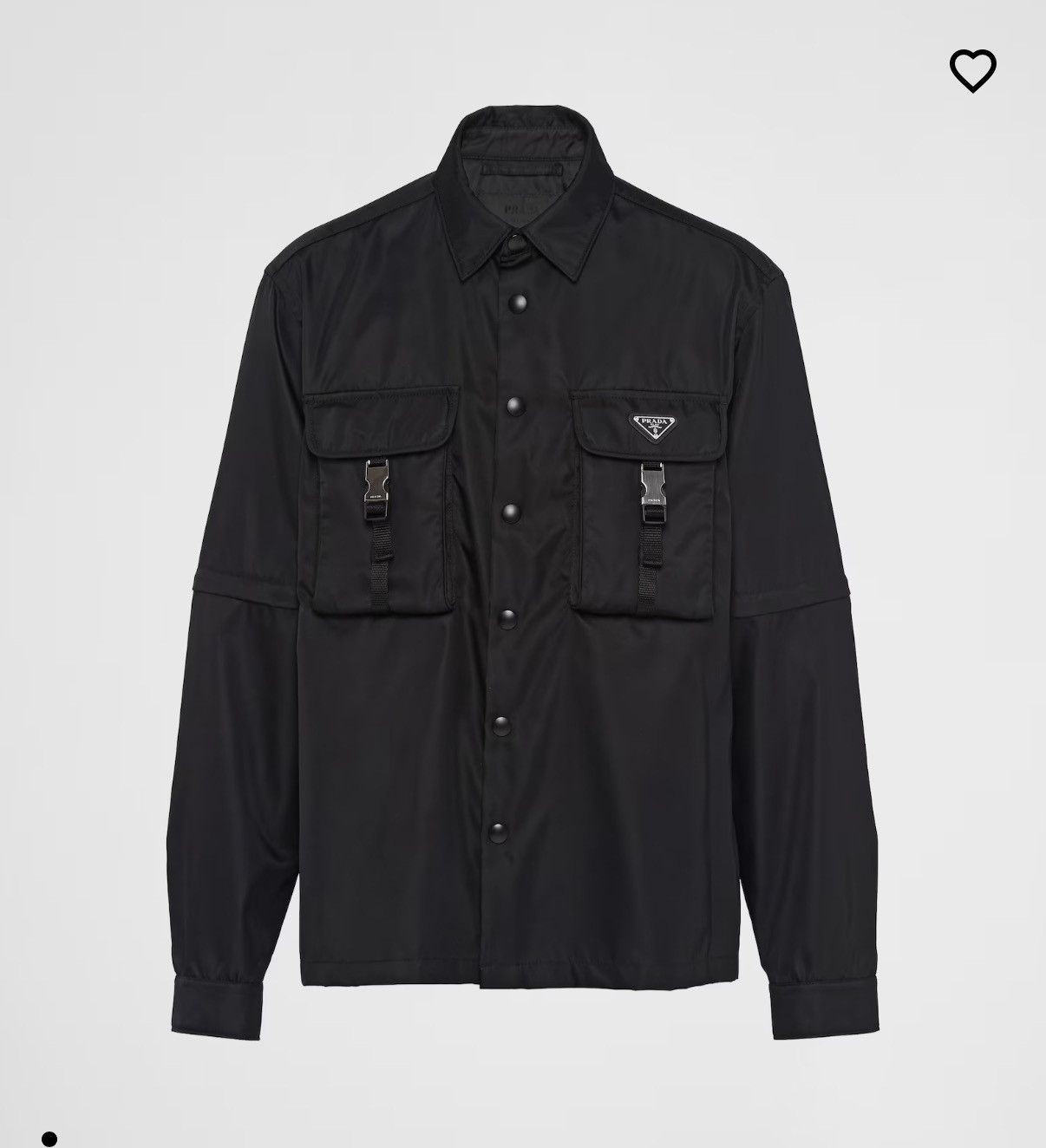 Prada Prada black nylon buckle button up shirt size L Size US L / EU 52-54 / 3 - 1 Thumbnail