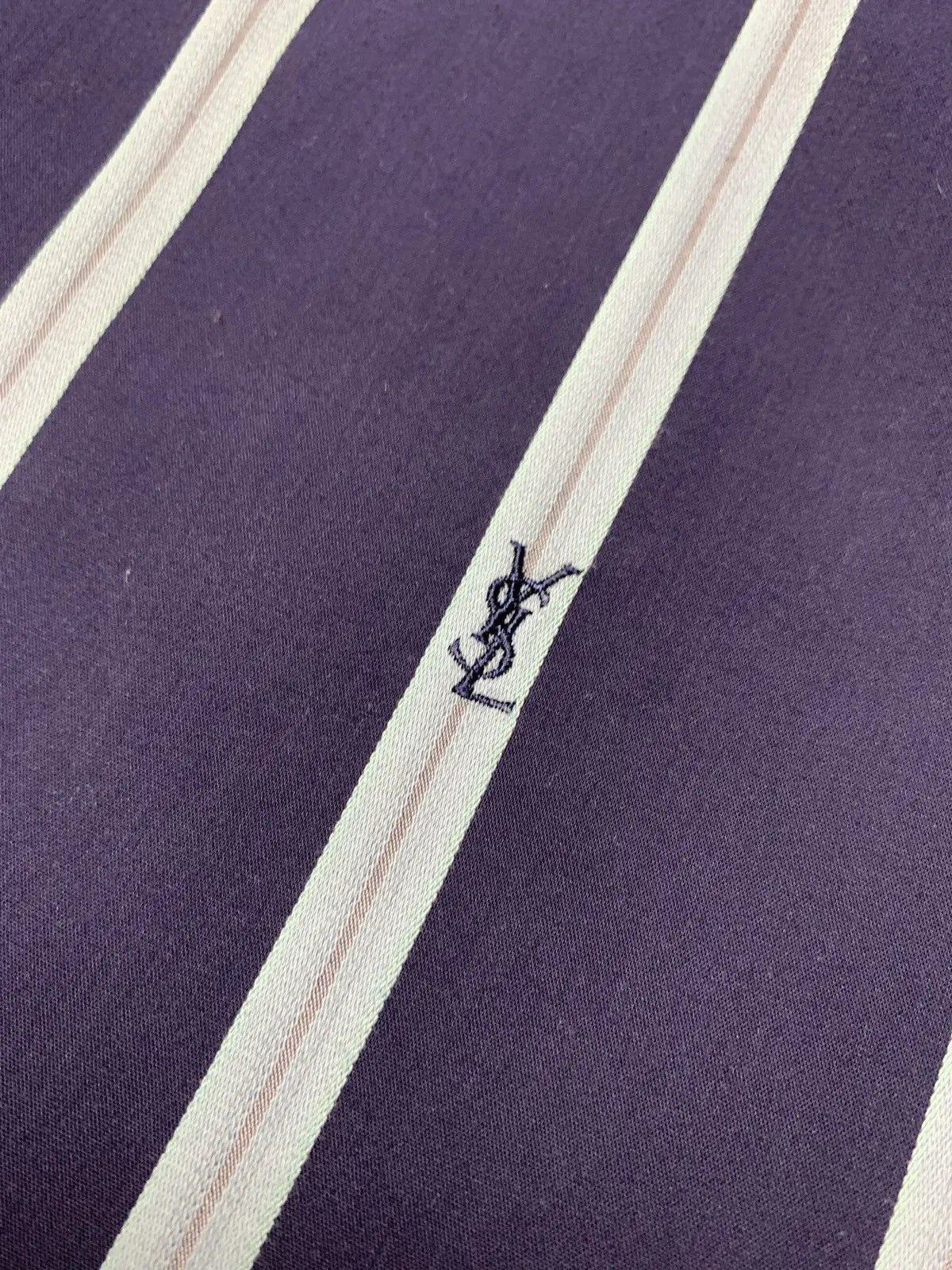 Yves Saint Laurent Vintage Yves Saint Laurent shirt navy YSL logo L striped Size US L / EU 52-54 / 3 - 4 Thumbnail