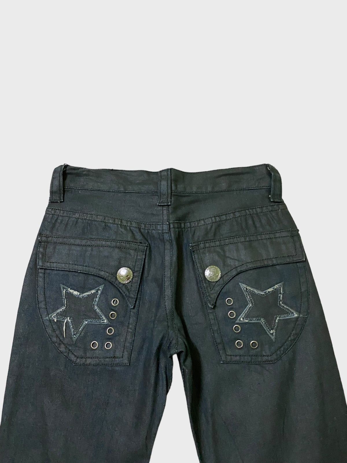 Hysteric Glamour × Le Grande Bleu (L.G.B.) LOWBOX 🌟 Waxed Rick Owen's style Denim Size US 28 / EU 44 - 9 Thumbnail