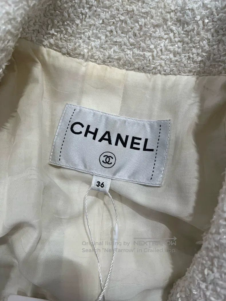 Chanel Chanel 22S white tweed coat Size XS / US 0-2 / IT 36-38 - 3 Thumbnail