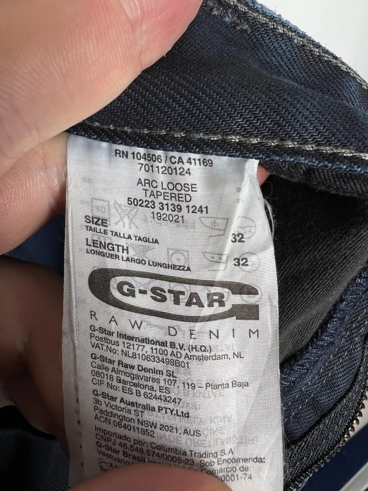 G-Star G-Star Raw 3301 Arc Loose Tapered Men's Blue Jeans Y2K Size US 32 / EU 48 - 11 Thumbnail