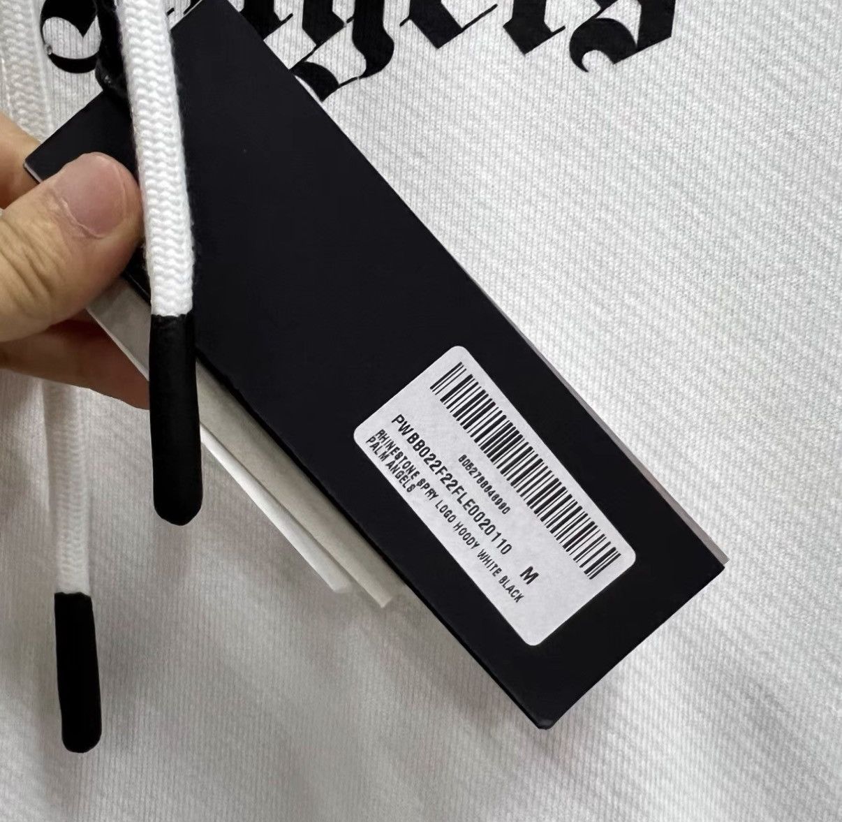 Palm Angels Palm Angels White Rhinestone Logo Print Hoodie J41 Size M / US 6-8 / IT 42-44 - 3 Thumbnail