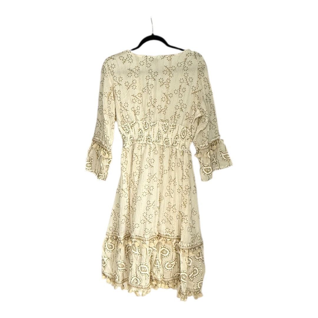 Other Ashley Taylor Boho Cream Tassel Dress OS Fits S-L Size ONE SIZE - 6 Thumbnail