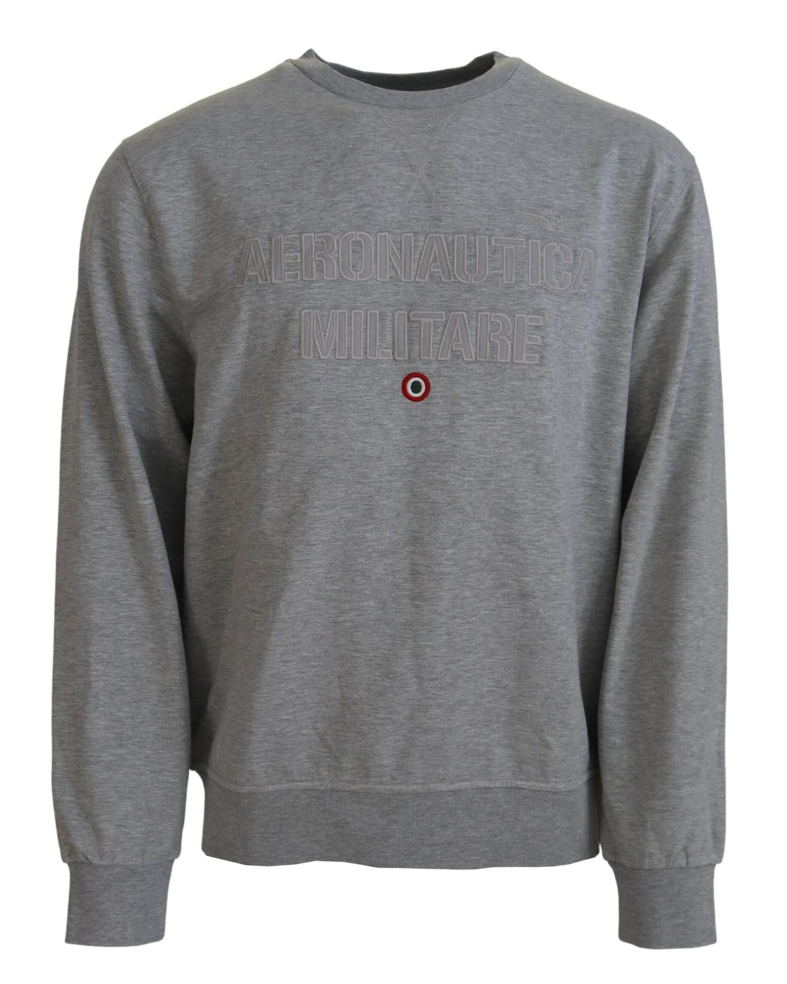 image of Aeronautica Militare Gorgeous Pullover Sweater in Grey, Men's (Size 2XL)