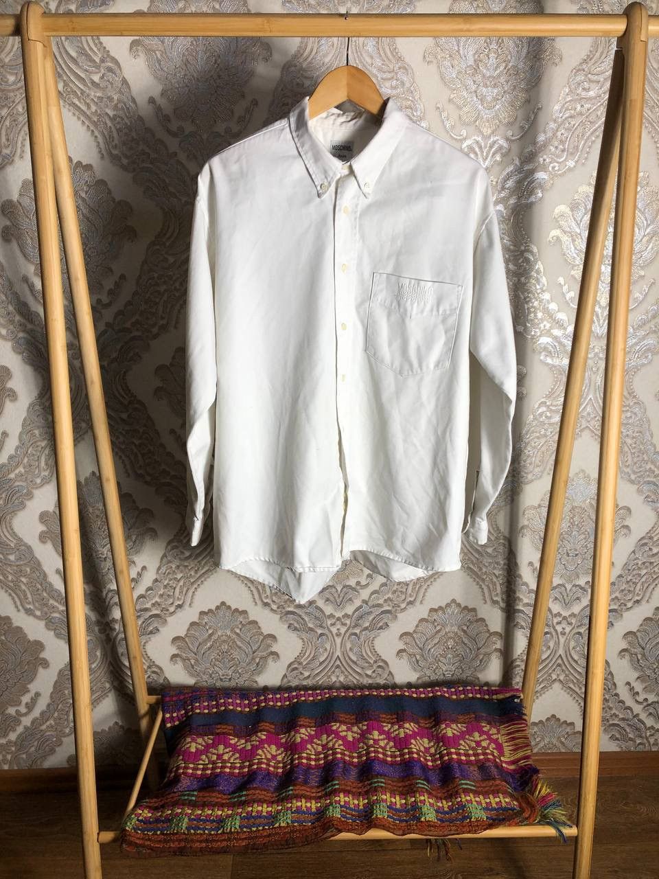 Moschino × Vintage VERY RARE MOSCHINO JEANS DESIGNER LONG SLEEVE SHIRT LUXURY Size US L / EU 52-54 / 3 - 1 Thumbnail