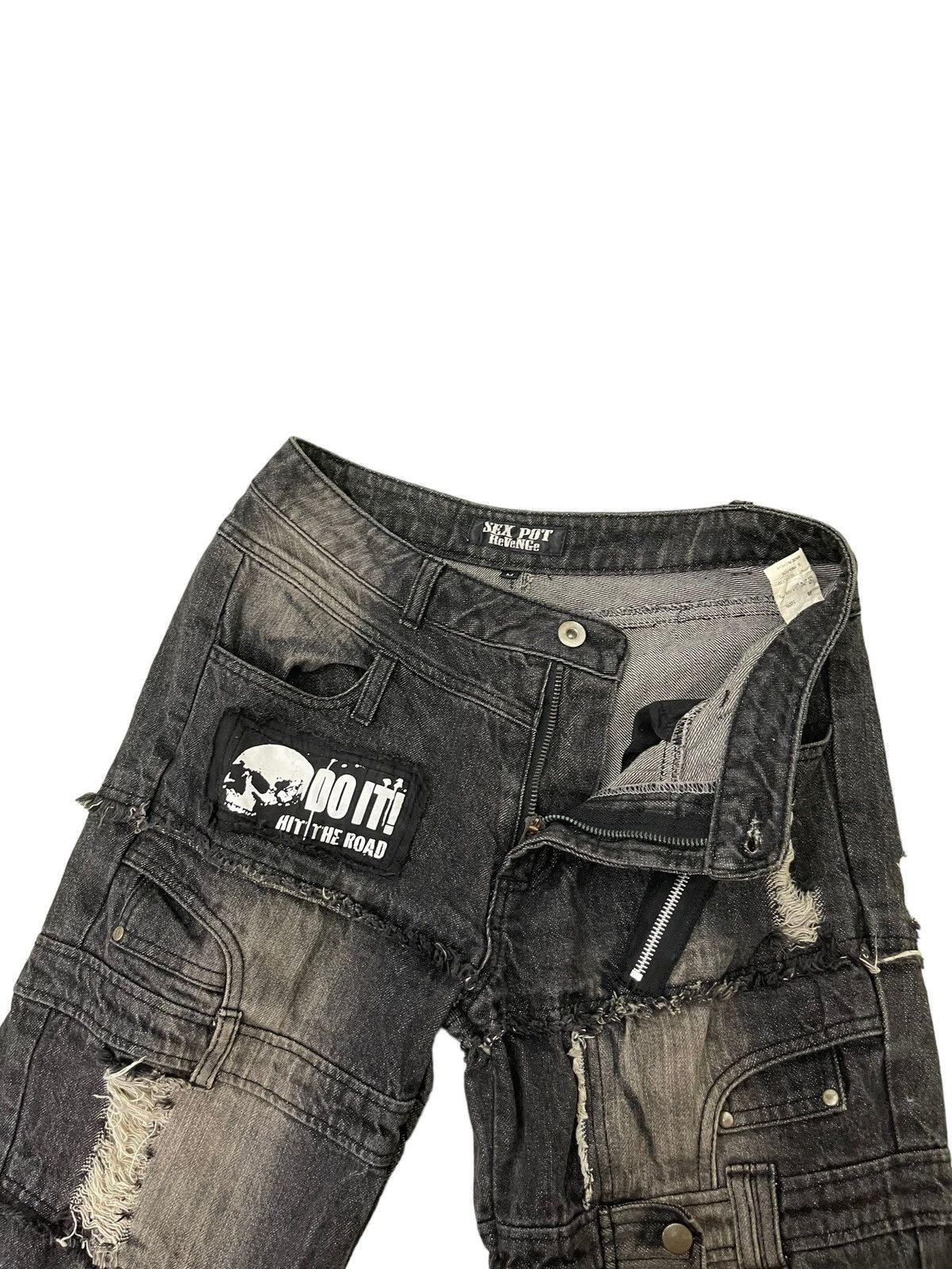 Japanese Brand Hagi Jeans Sex Pot Revenge Anarchy Distress Denim 8🟦4 Size US 30 / EU 46 - 11 Thumbnail
